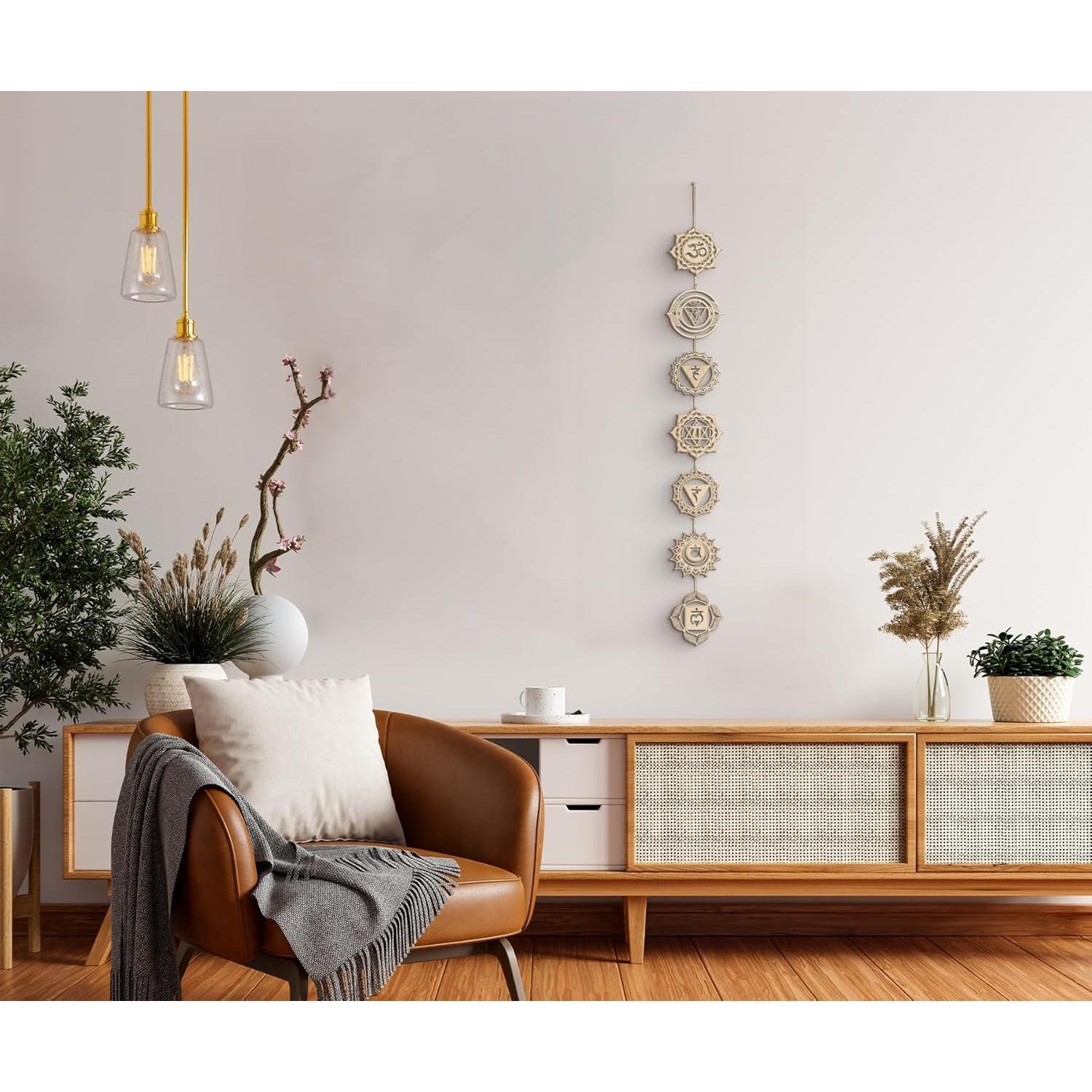 Arte de Pared 7 Chakras Cuarto Nivel MFG 10.16 cm Madera