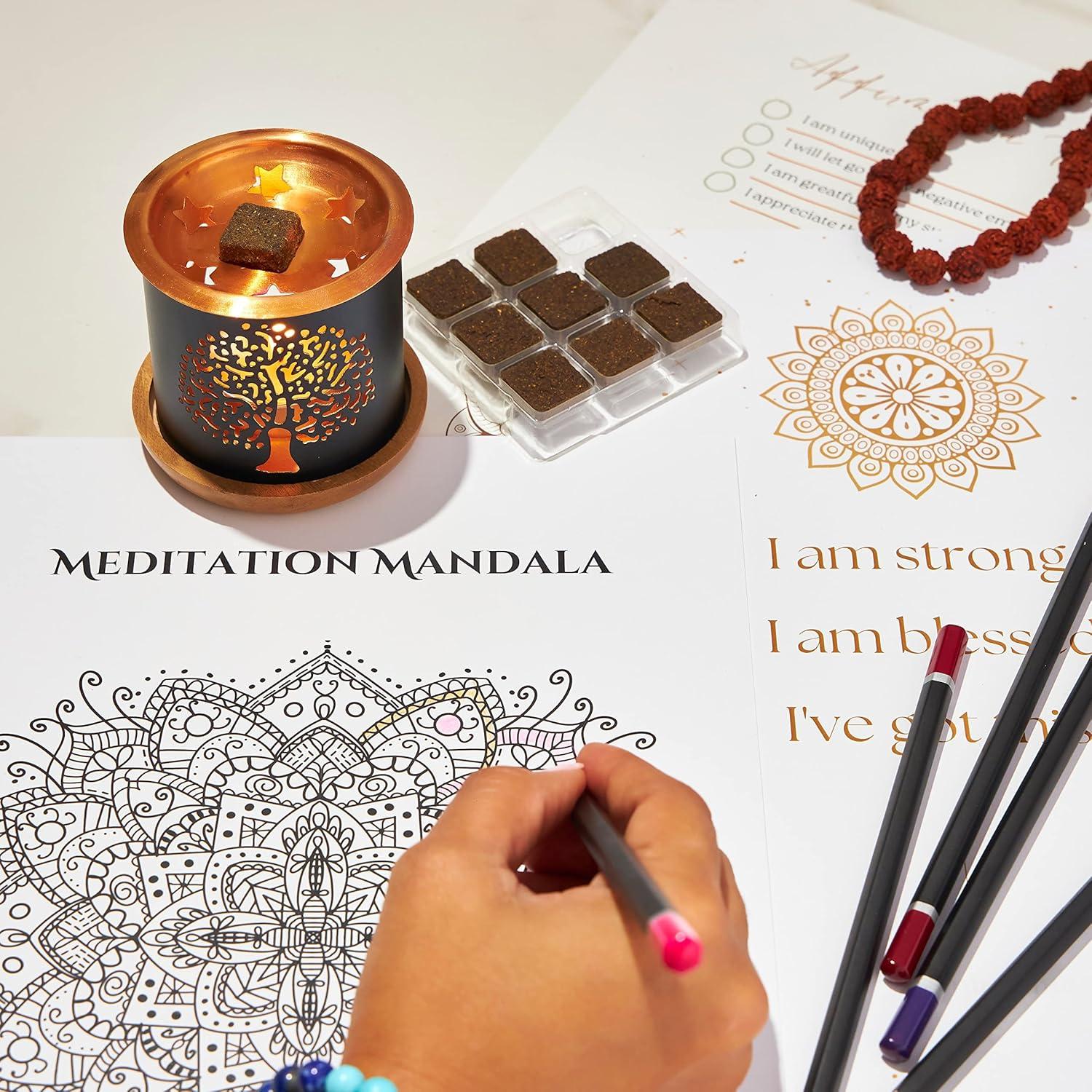 Caja de Incienso Chakra Aromafume con Quemador Árbol de la Vida