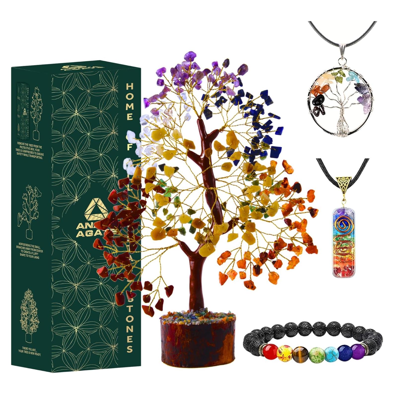 Árbol de Cristales Chakra ANAYA AGATE - Decoración Espiritual