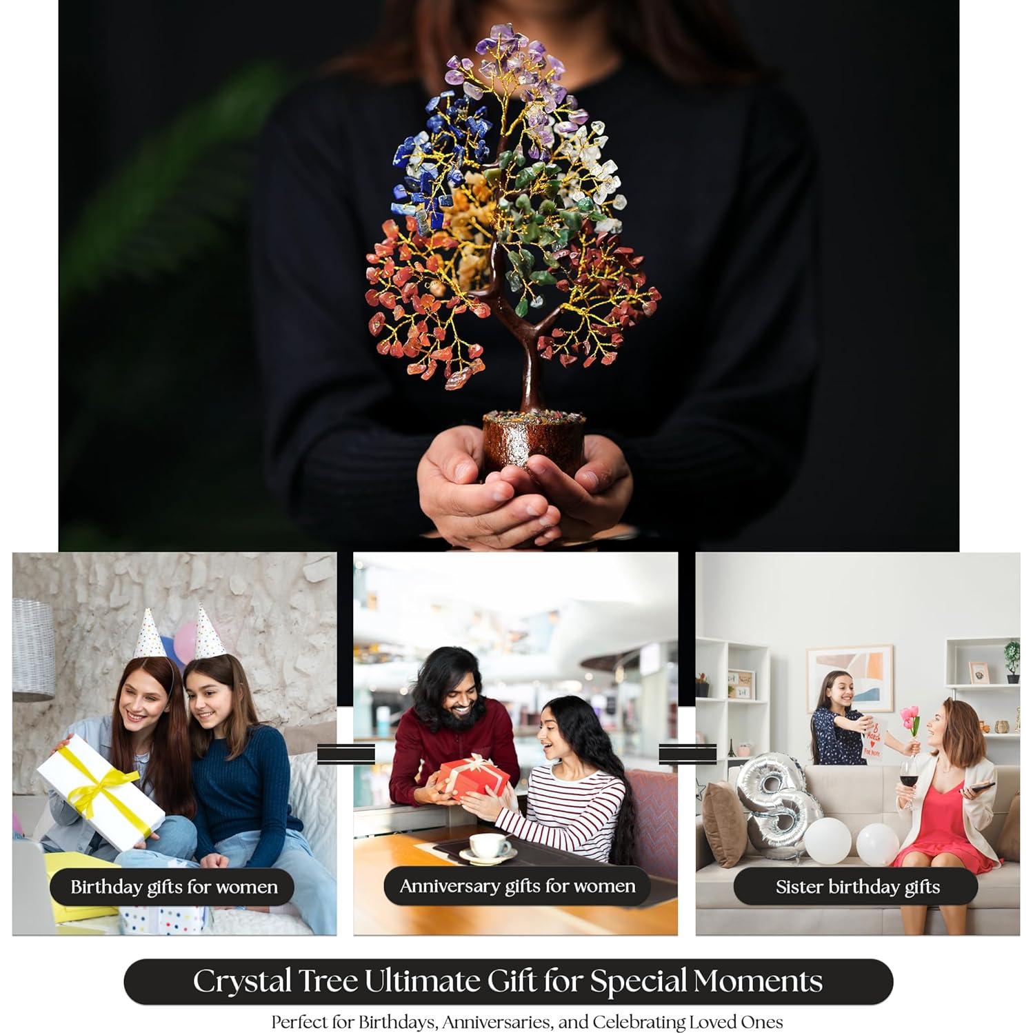 Árbol de la Vida 7 Chakras SUBYATH 25 cm Cristales Sanadores