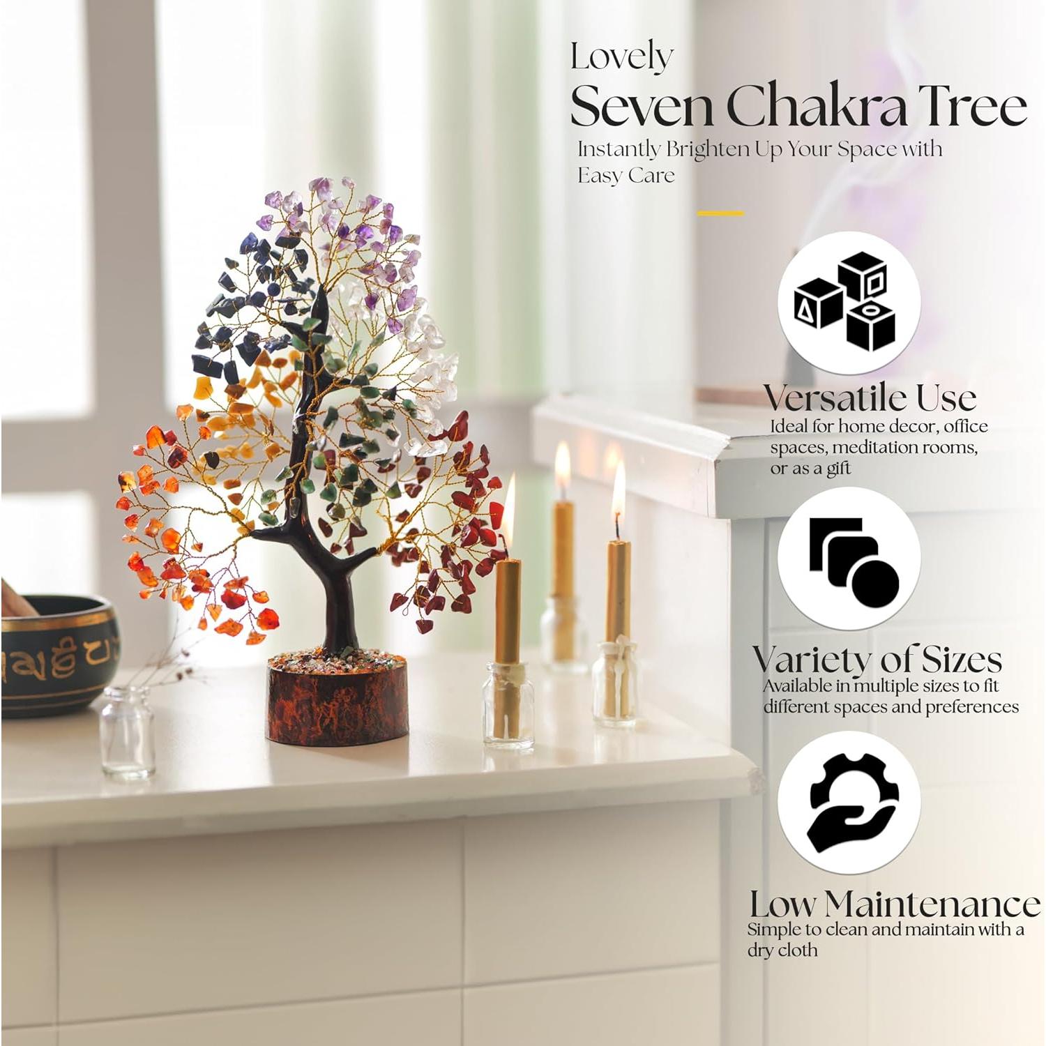 Árbol de la Vida 7 Chakras SUBYATH 25 cm Cristales Sanadores