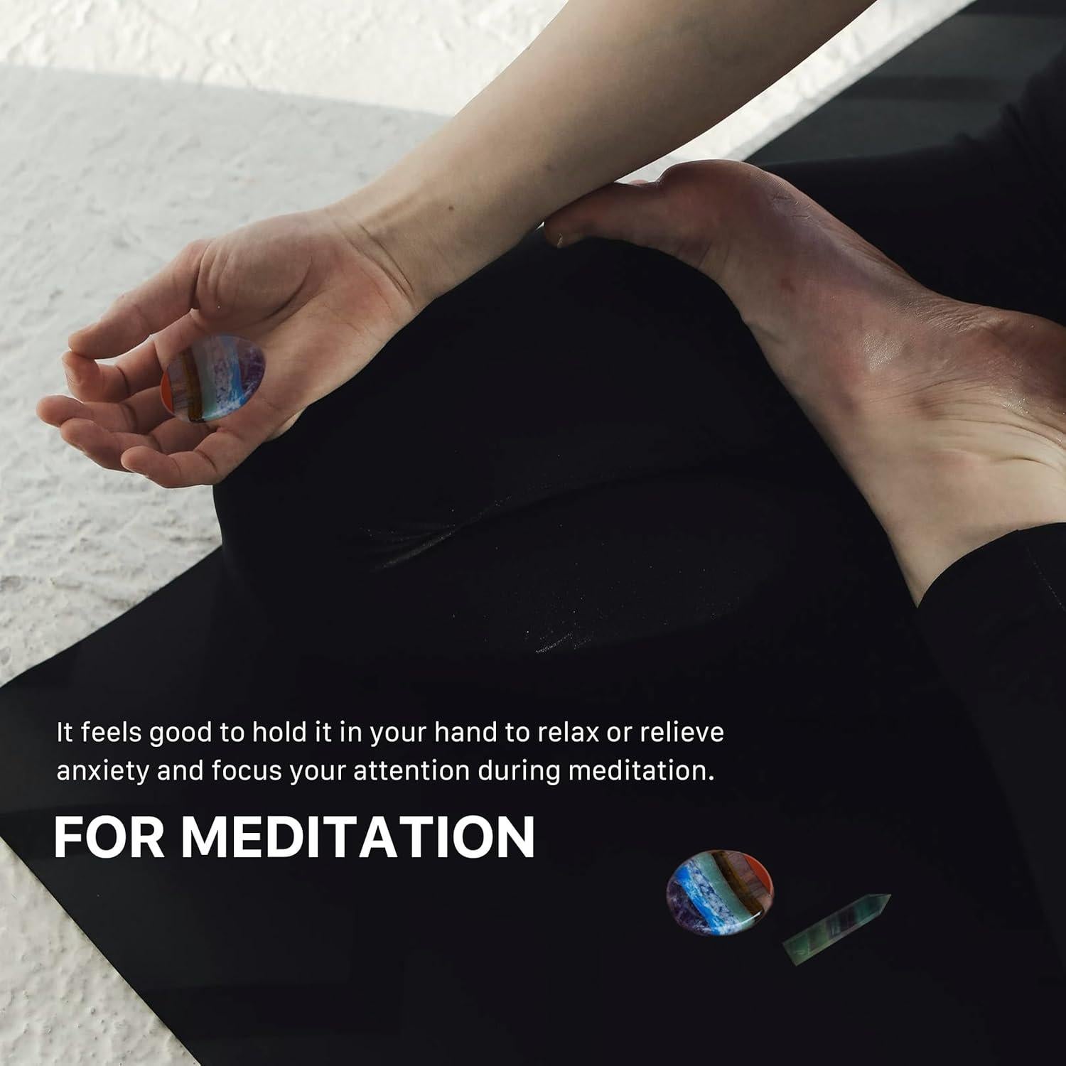 Juego de Cristales de 7 Chakras DUNGKA - Pulsera de Lava y Fluorita