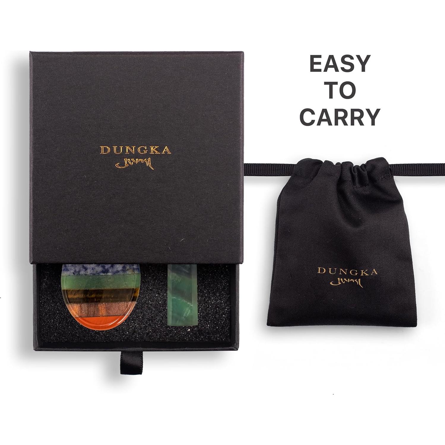 Juego de Cristales de 7 Chakras DUNGKA - Pulsera de Lava y Fluorita