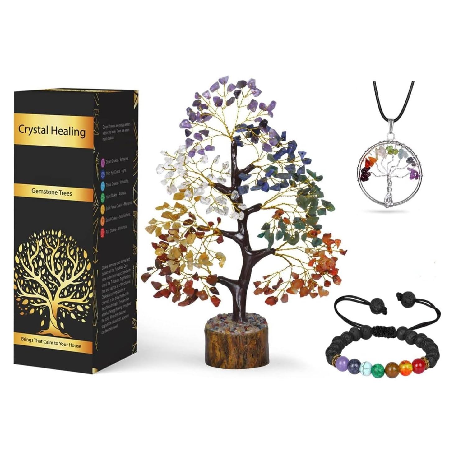 Árbol de Vida de Siete Chakras NARIBABU - Cristales Feng Shui 27.9 cm
