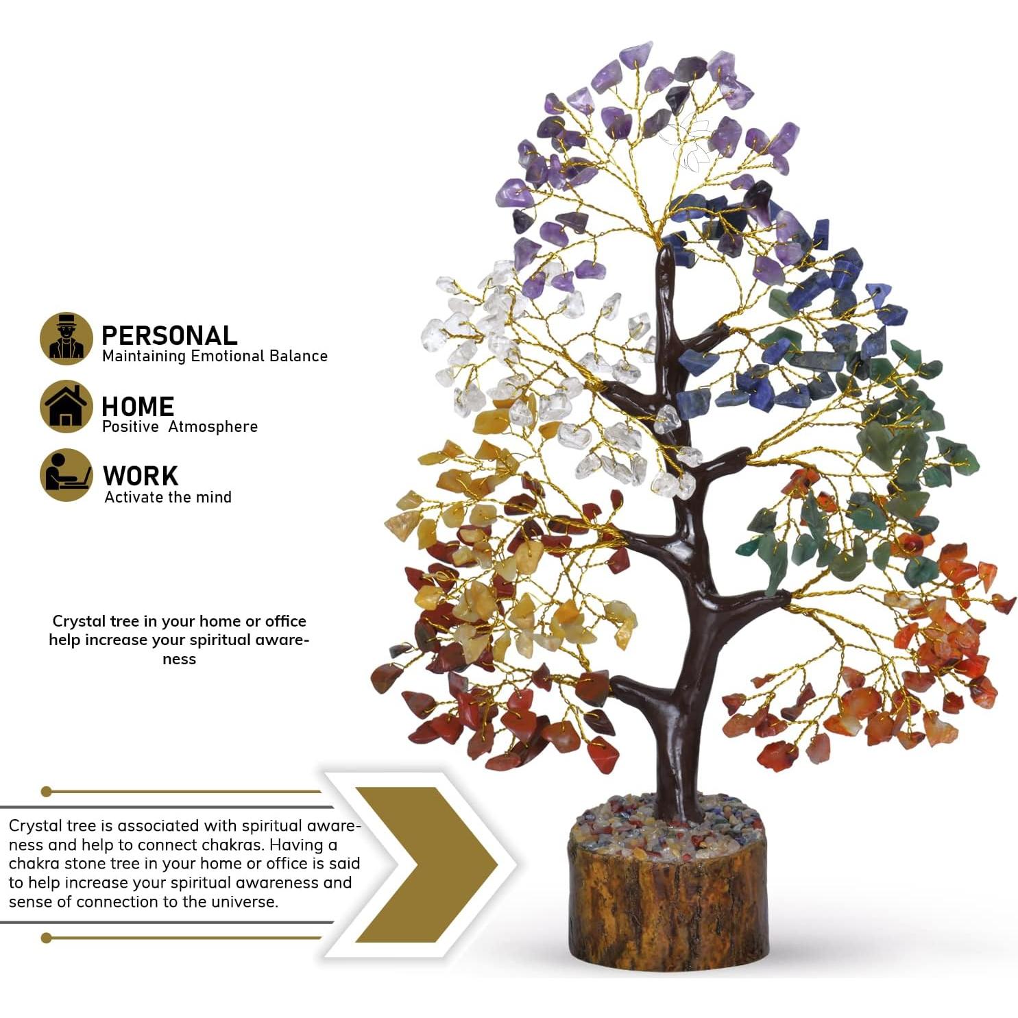 Árbol de Vida de Siete Chakras NARIBABU - Cristales Feng Shui 27.9 cm