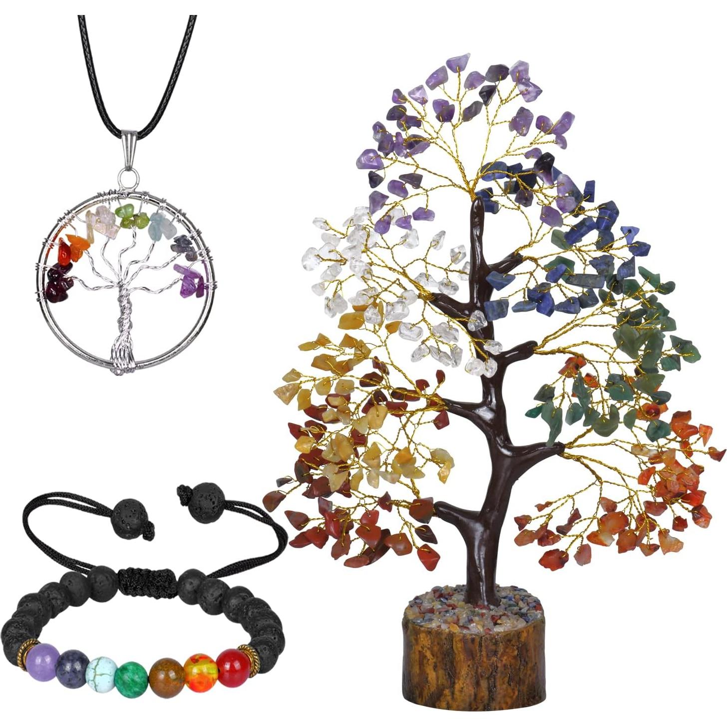 Árbol de Vida de Siete Chakras NARIBABU - Cristales Feng Shui 27.9 cm