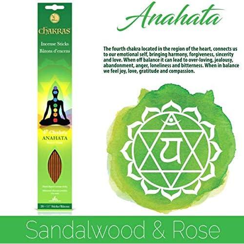 Conjunto de 140 Varitas de Incienso Natural Chakras - 100% Natural