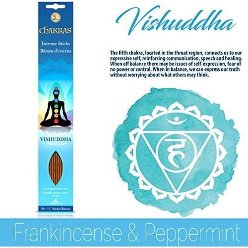 Conjunto de 140 Varitas de Incienso Natural Chakras - 100% Natural