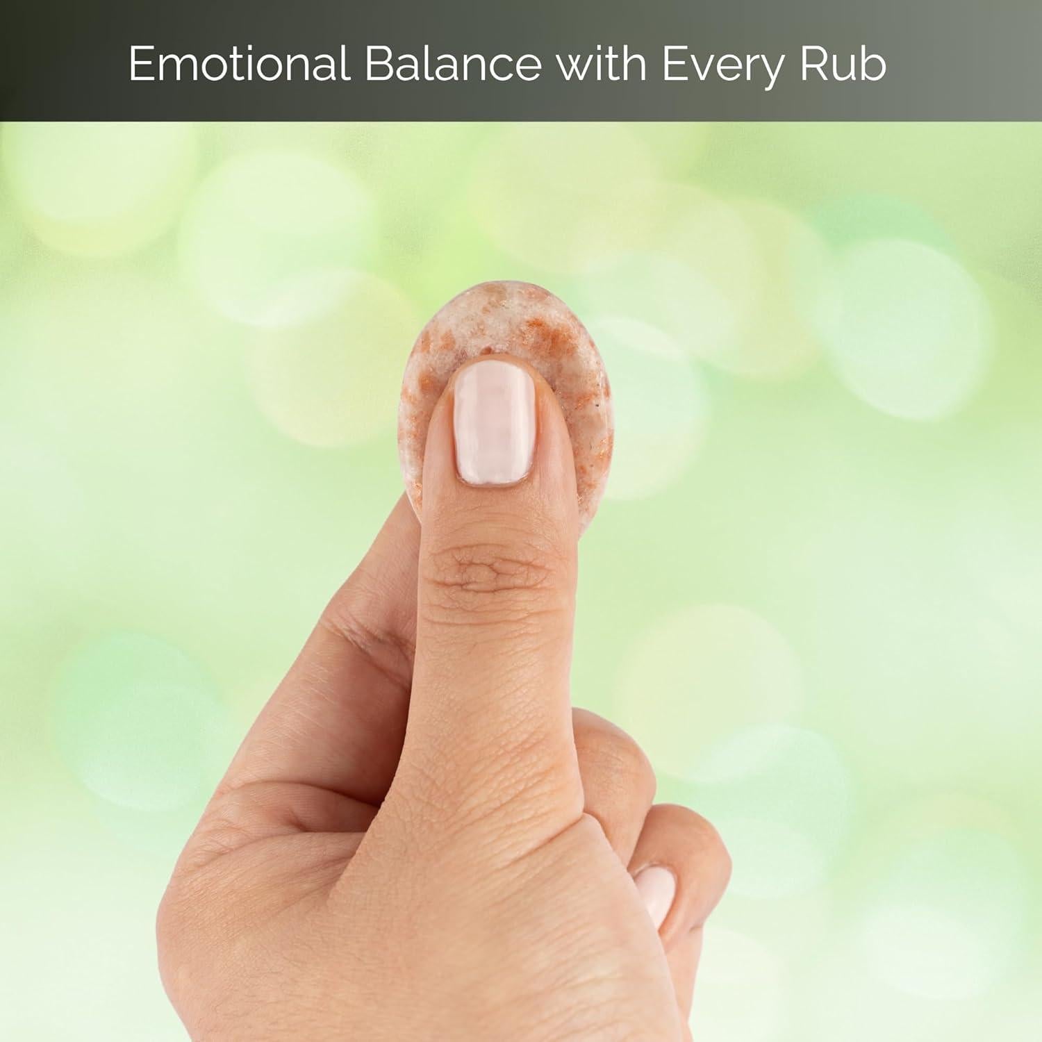 Piedra de Preocupación Sunstone - Alivio de Estrés y Meditación