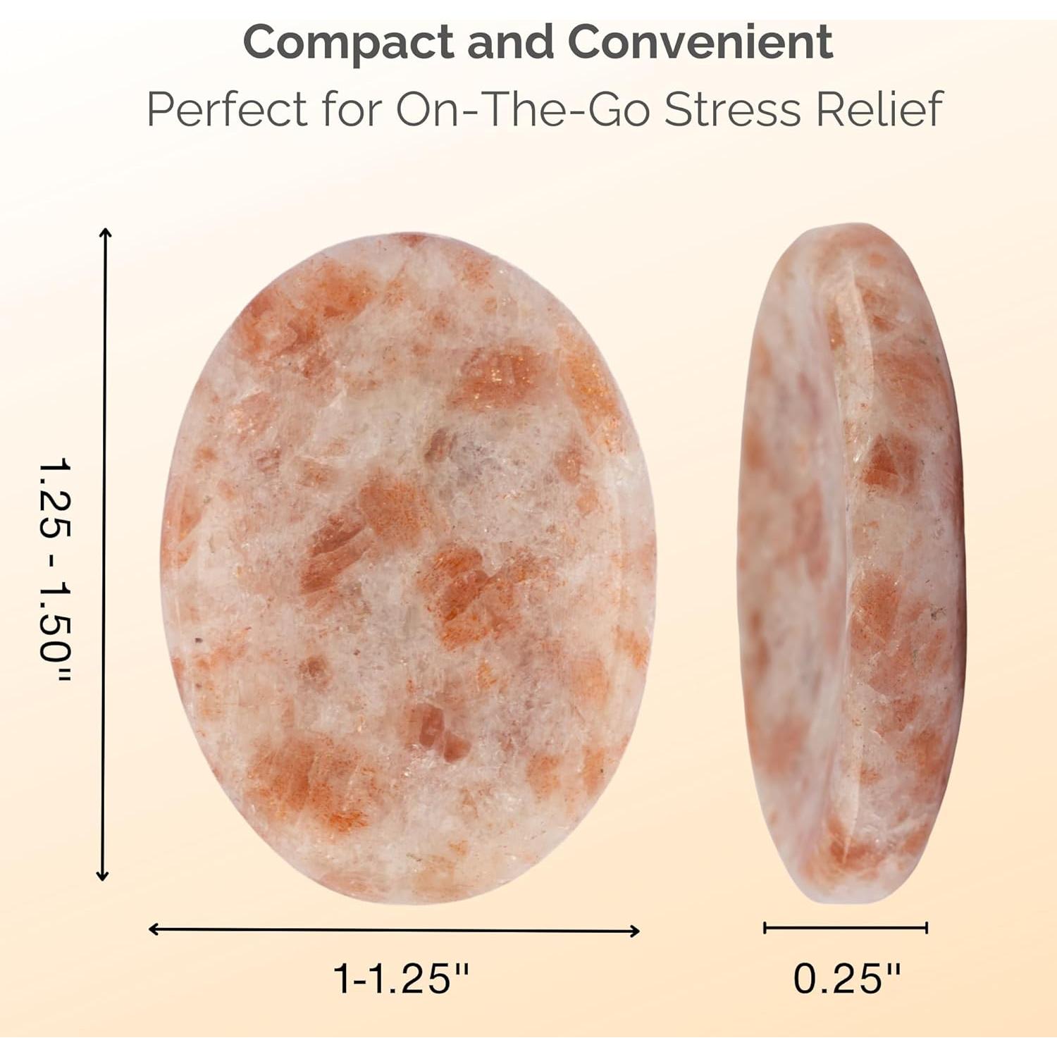 Piedra de Preocupación Sunstone - Alivio de Estrés y Meditación