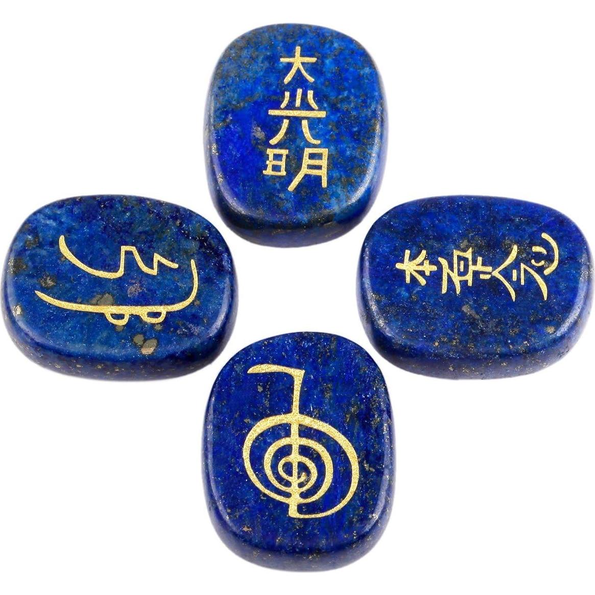 Set de 4 Piedras de Chakra Lapis Lazuli Rockcloud Reiki