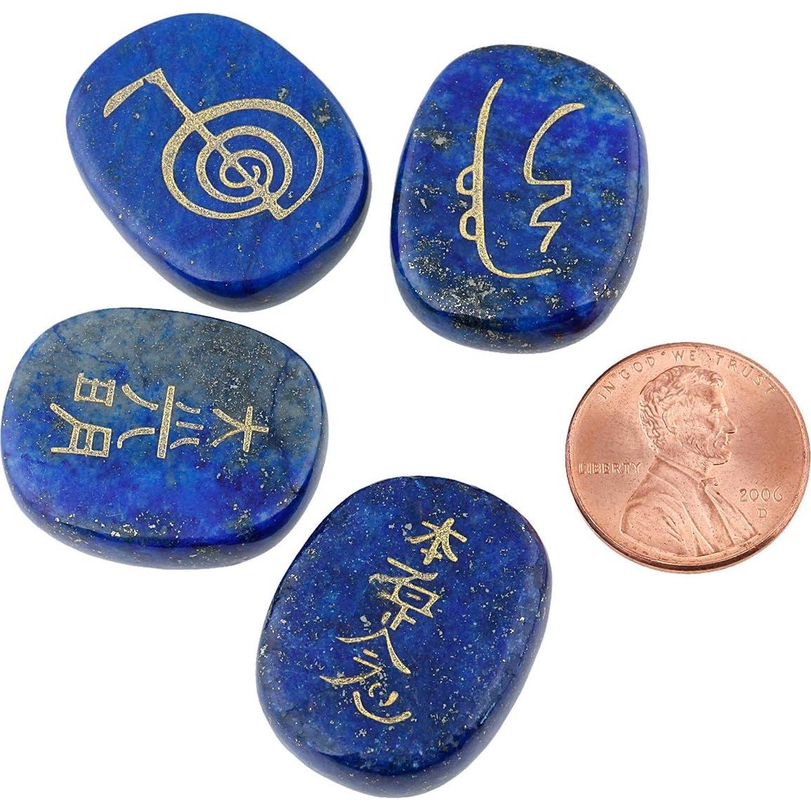 Set de 4 Piedras de Chakra Lapis Lazuli Rockcloud Reiki