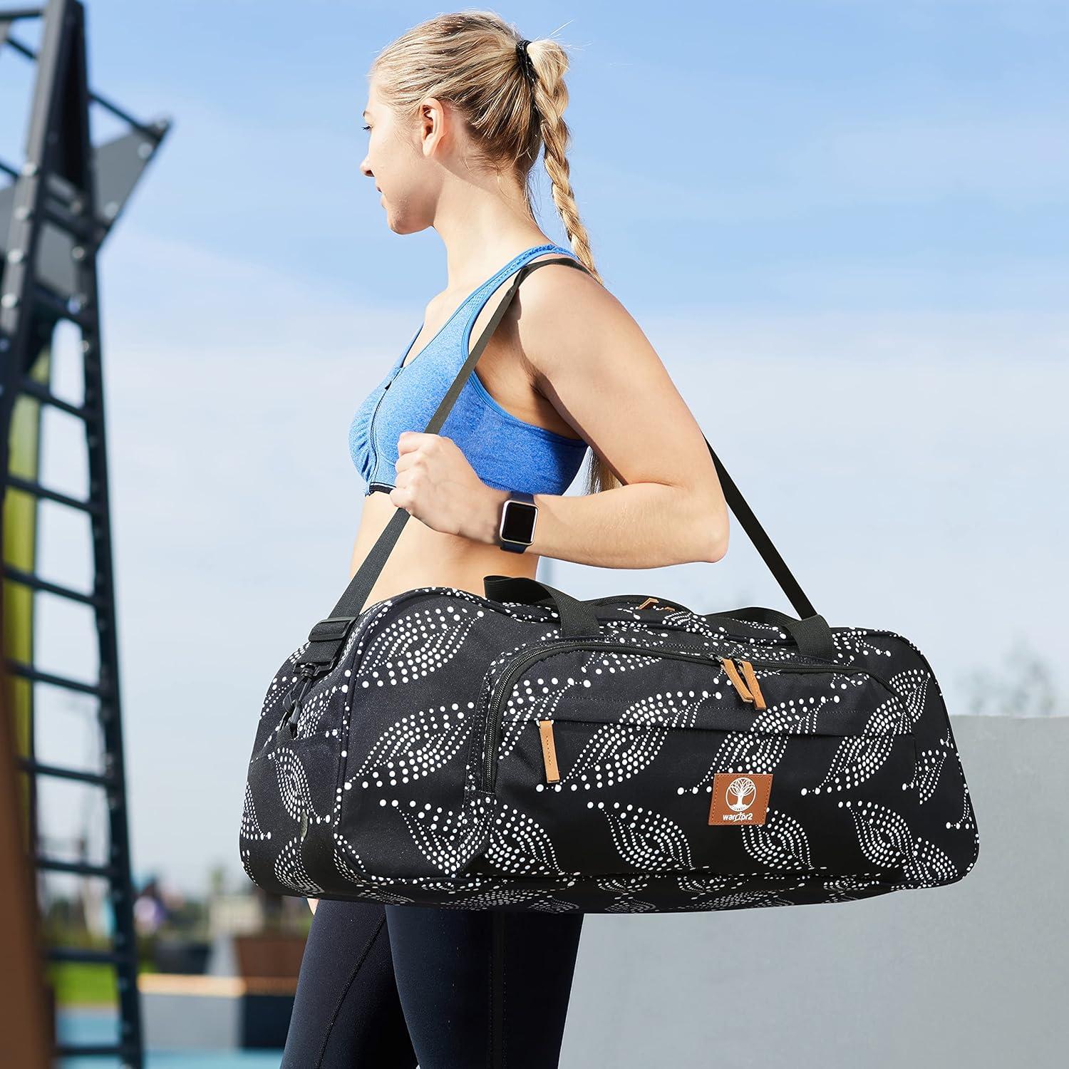 Bolsa de Yoga Warrior2 M2 con 8 Bolsillos y Correa Desmontable
