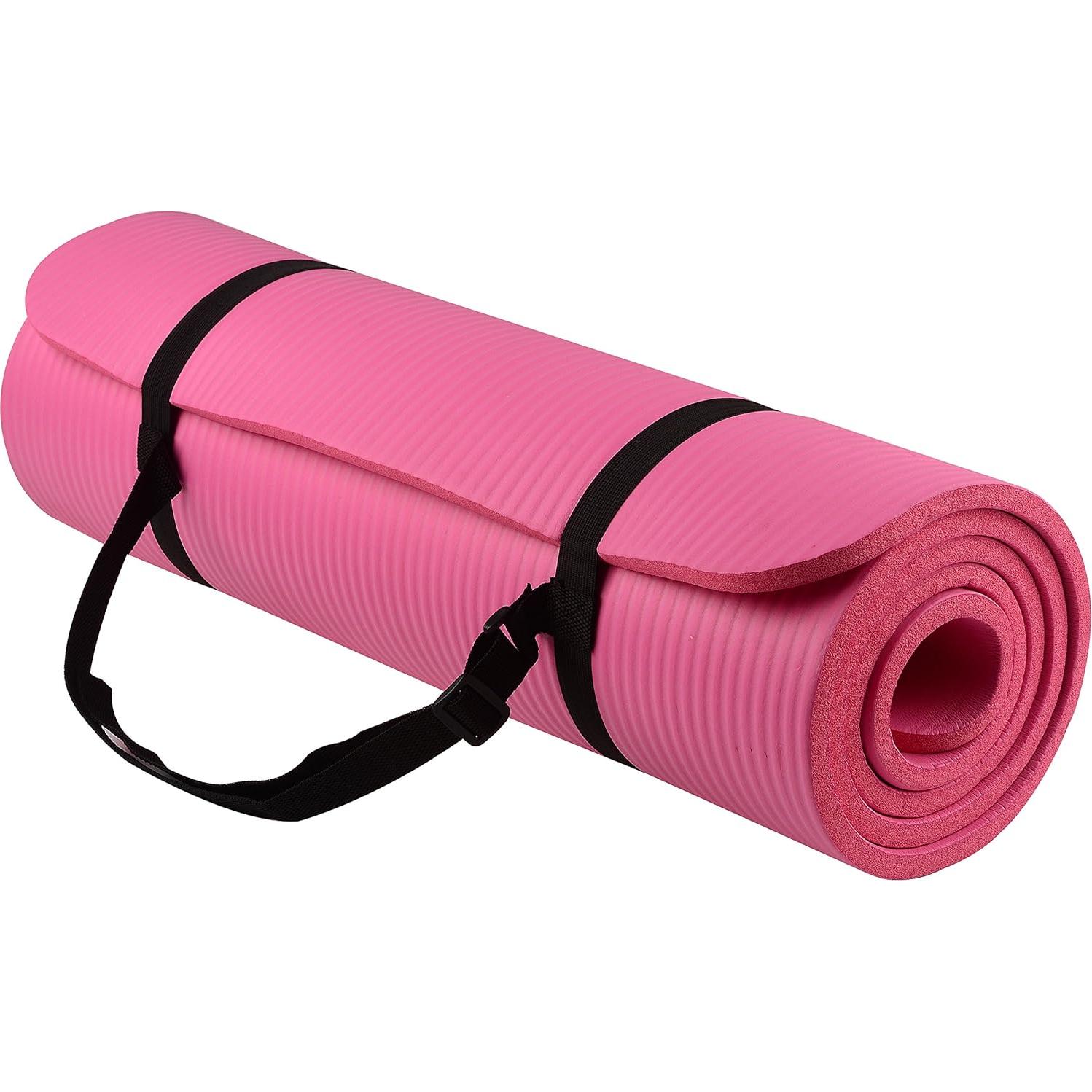 Alfombrilla de Yoga Fitvids Rosa 1.27 cm Antideslizante