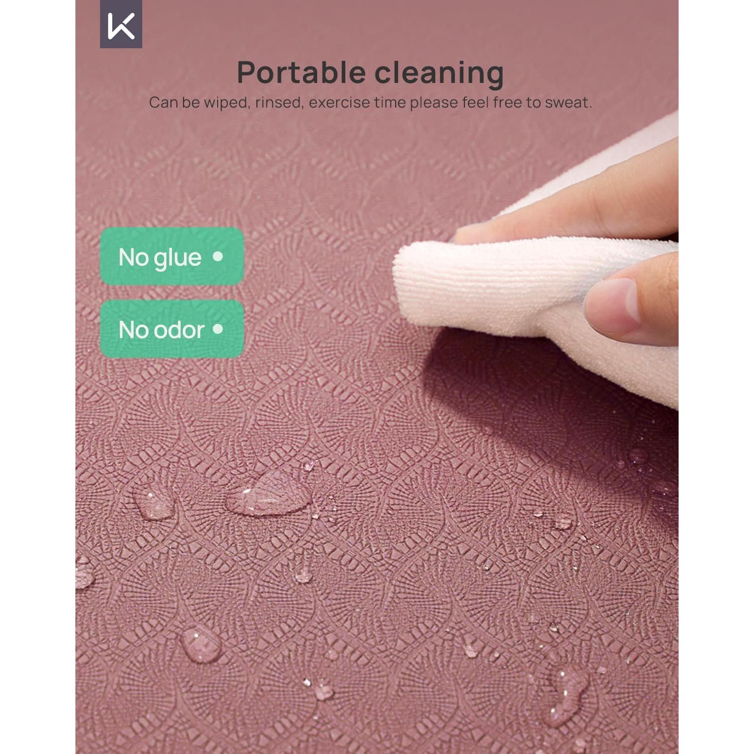 Esterilla de Yoga Extra Grande KEEP Rosa 190.5x119.4 cm Antideslizante