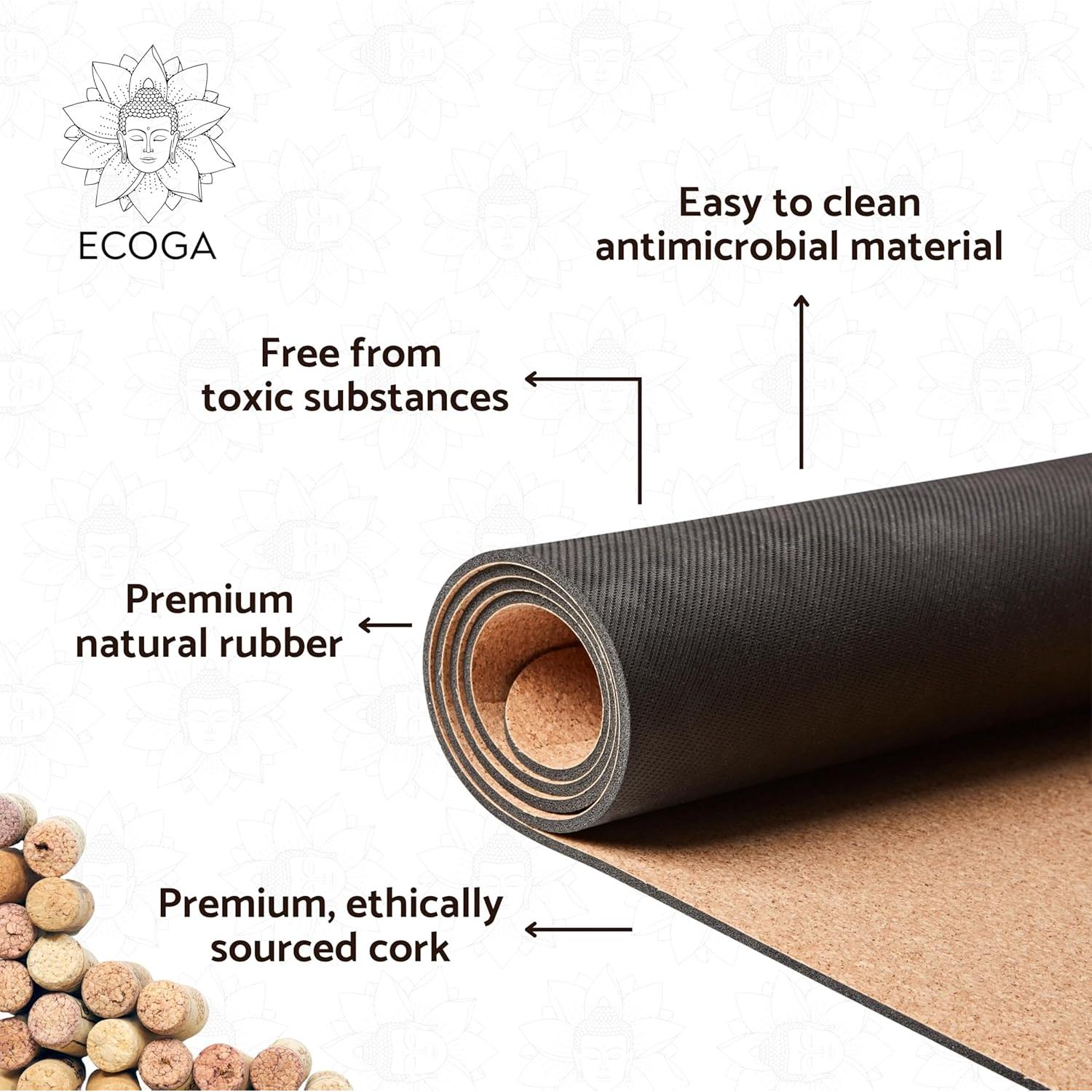 Alfombrilla de Yoga Ecológica Ecoga 5mm Antideslizante con Correa