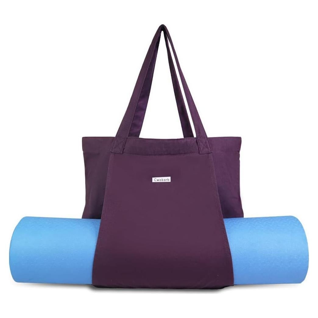 Bolsa de Yoga Cwokarb Lona Púrpura 49.5x12.4x36.1cm