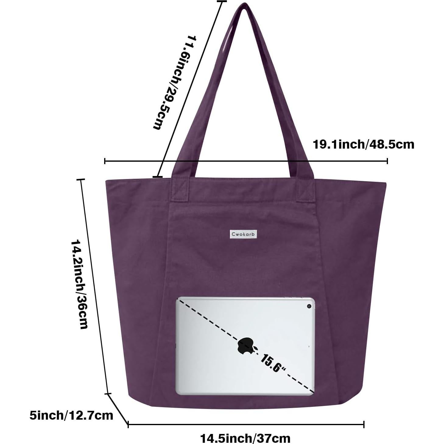 Bolsa de Yoga Cwokarb Lona Púrpura 49.5x12.4x36.1cm