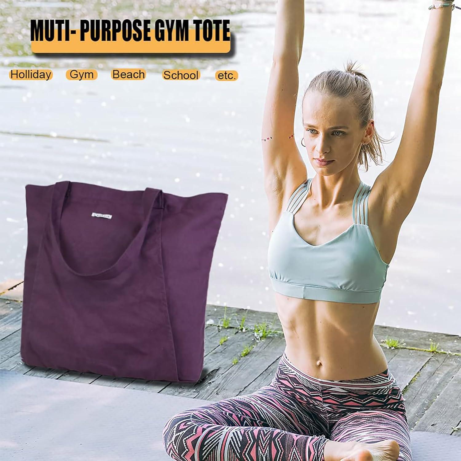 Bolsa de Yoga Cwokarb Lona Púrpura 49.5x12.4x36.1cm