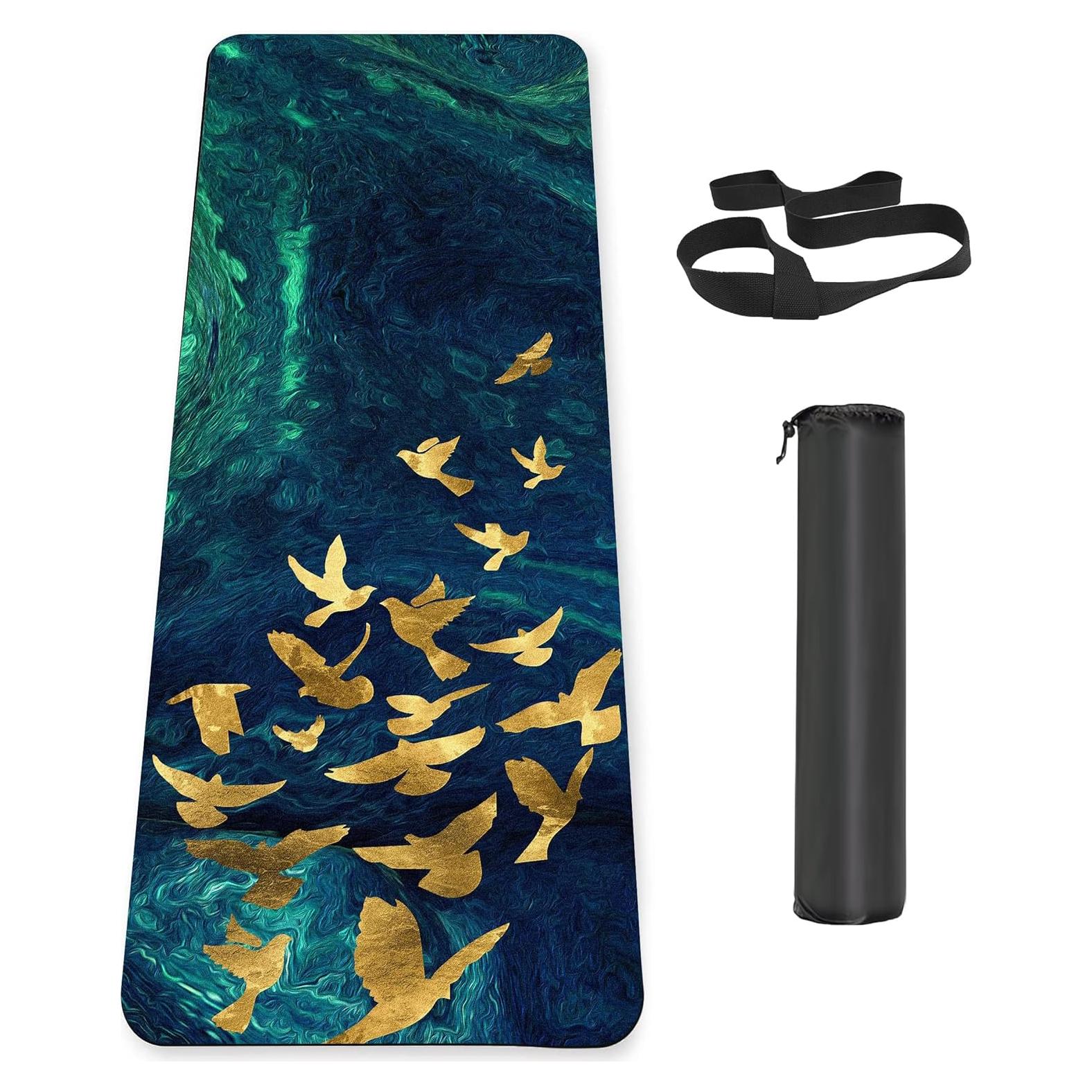 Alfombrilla de Yoga Antideslizante Knsbk 183x61cm 6mm Verde