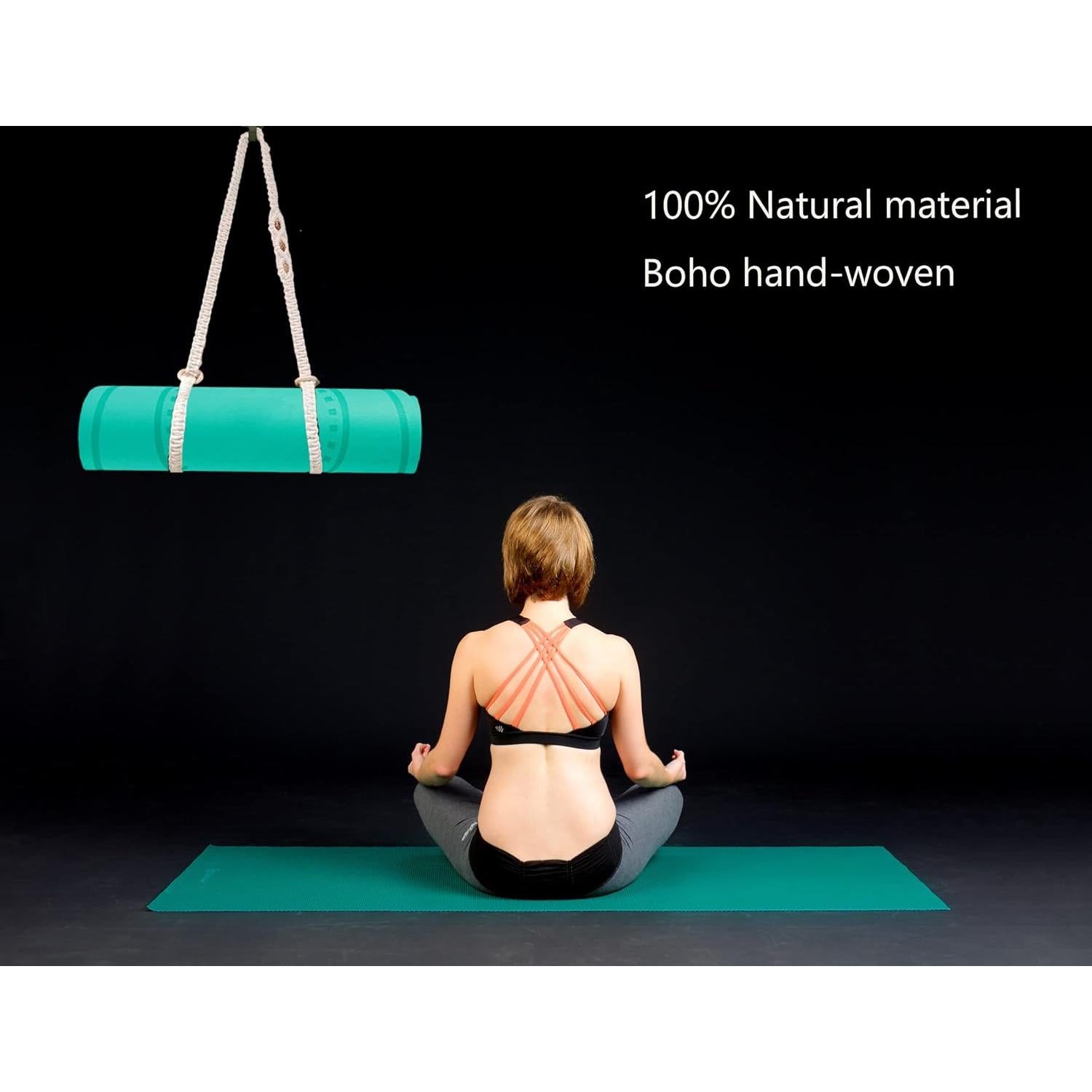 Correa de Yoga Tejida a Mano Kiido 180 cm Color Gris