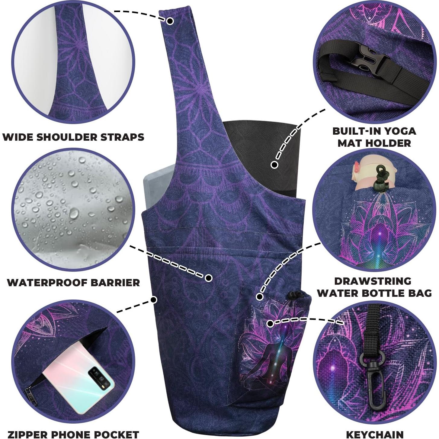 Bolsa de Mat de Yoga Saniwu Grande Impermeable Boho 94cm