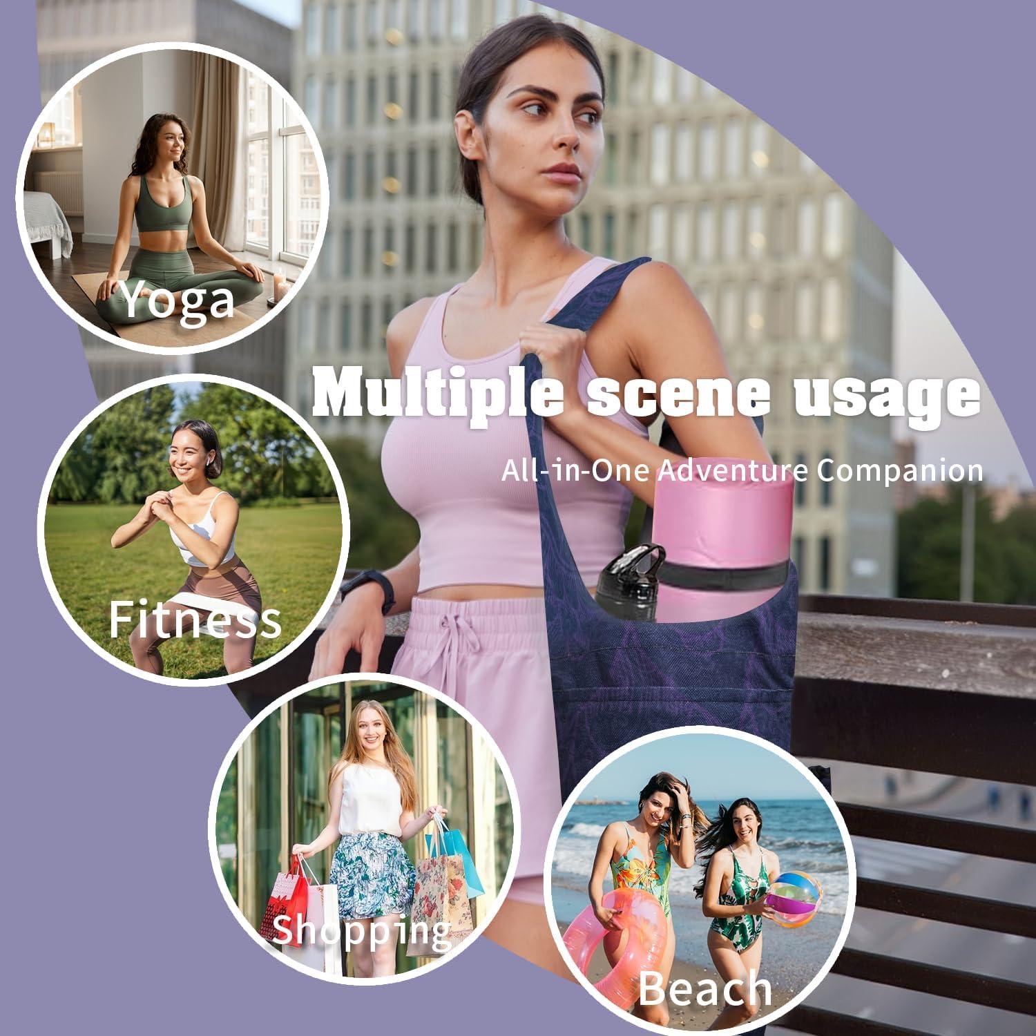 Bolsa de Mat de Yoga Saniwu Grande Impermeable Boho 94cm