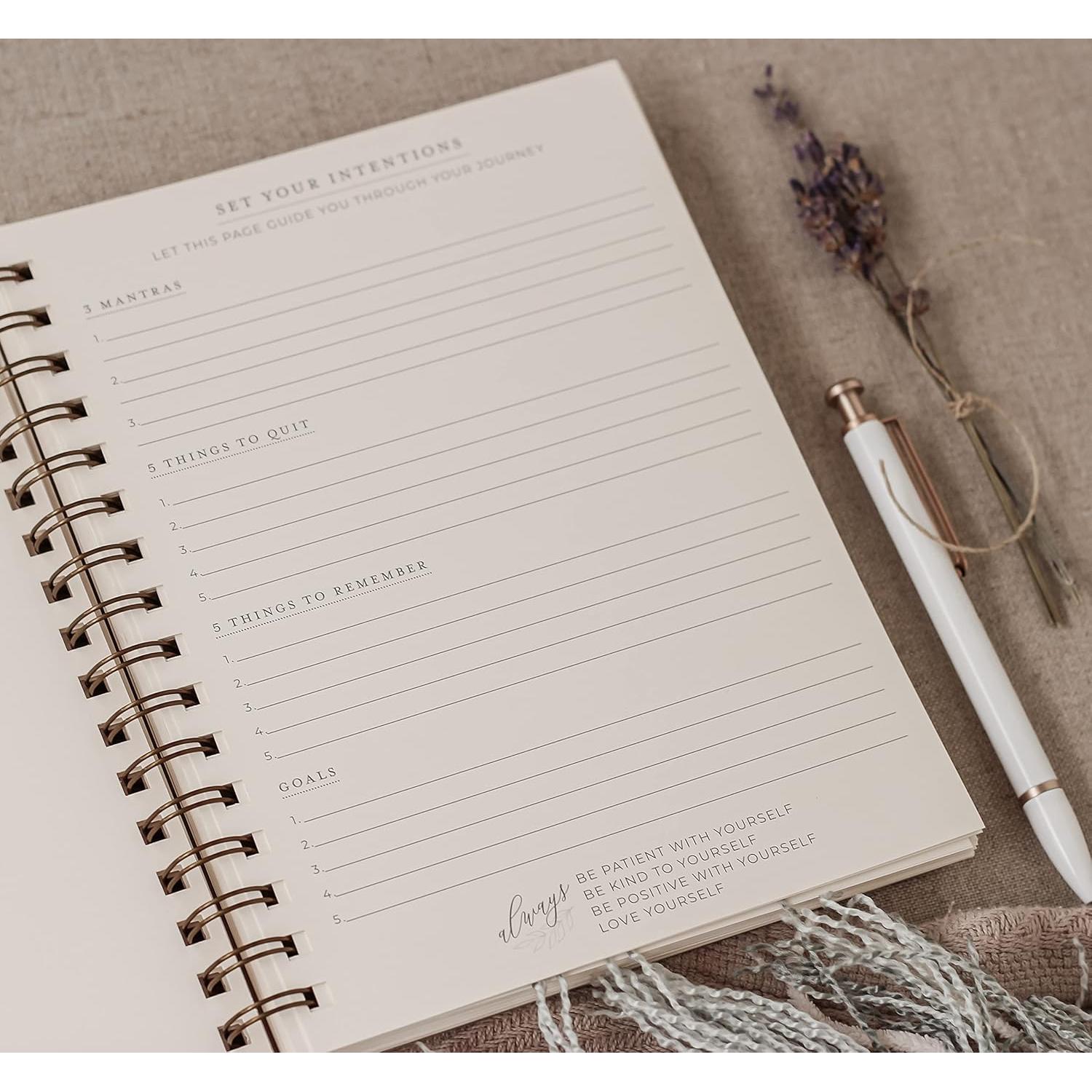 Diario Guiado de Felicidad Jen Simpson 12.7x20.3cm Chai Latte