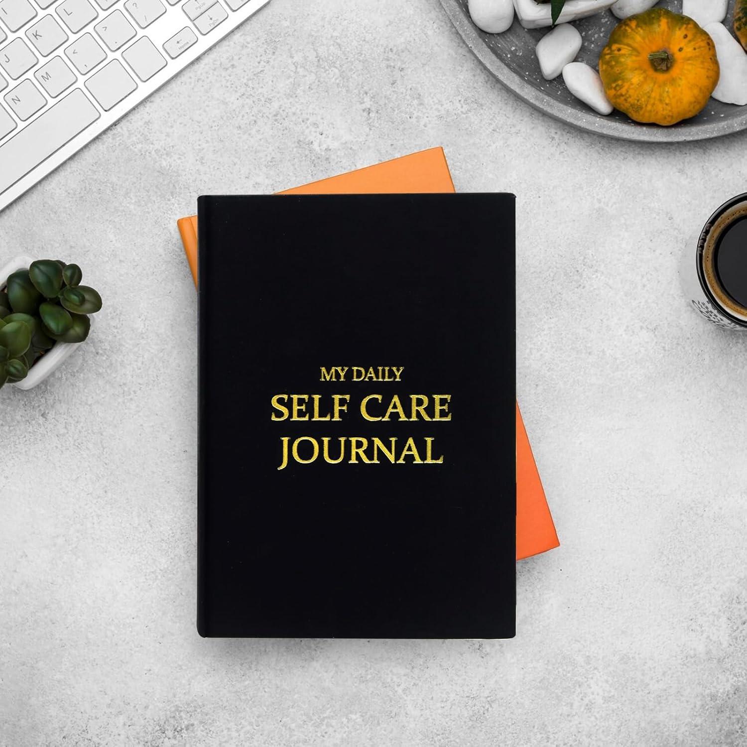 Diario de Gratitud Carta Lusso Negro - Escritura Reflexiva Guiada