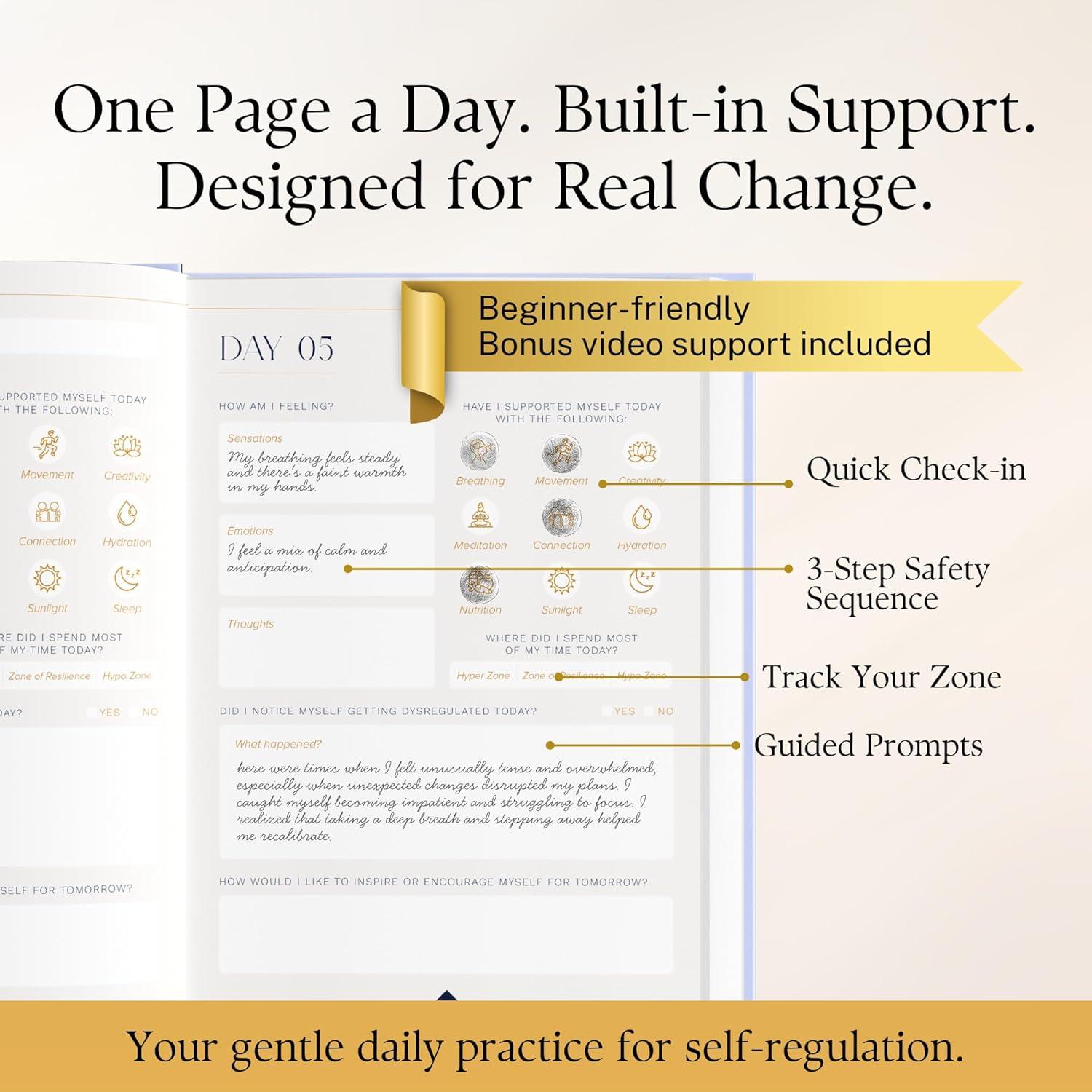 Diario de Salud Mental Brillante Resiliente A5 AzulGris