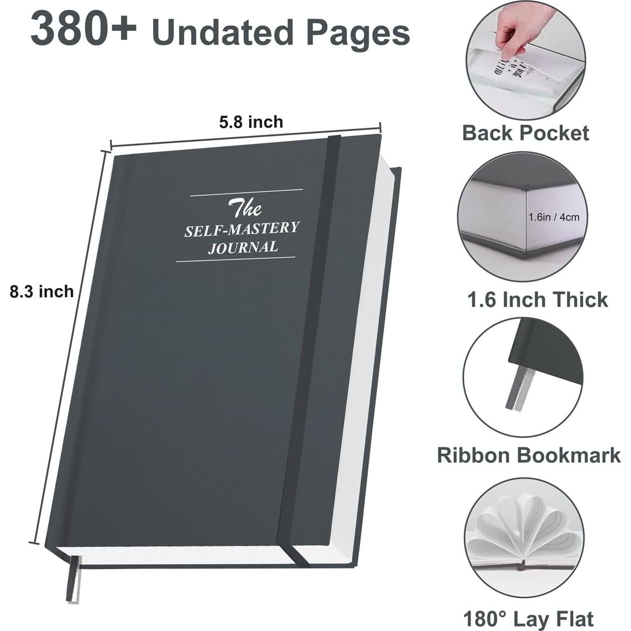 Diario de Autodisciplina Tuun Fuplan - 182 Días, Gris