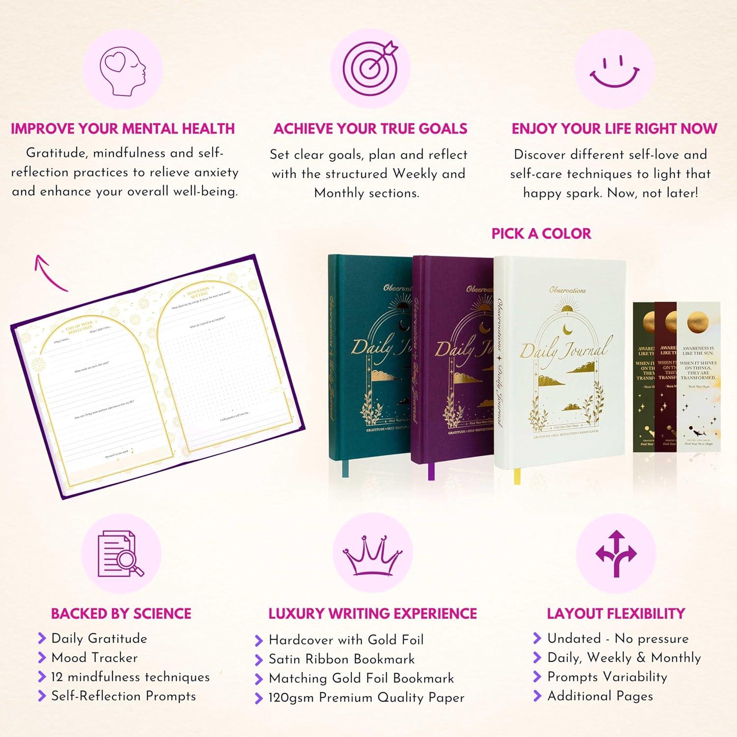 Diario de Gratitud Encuentra Tu Propia Magia A5 Tapa Dura