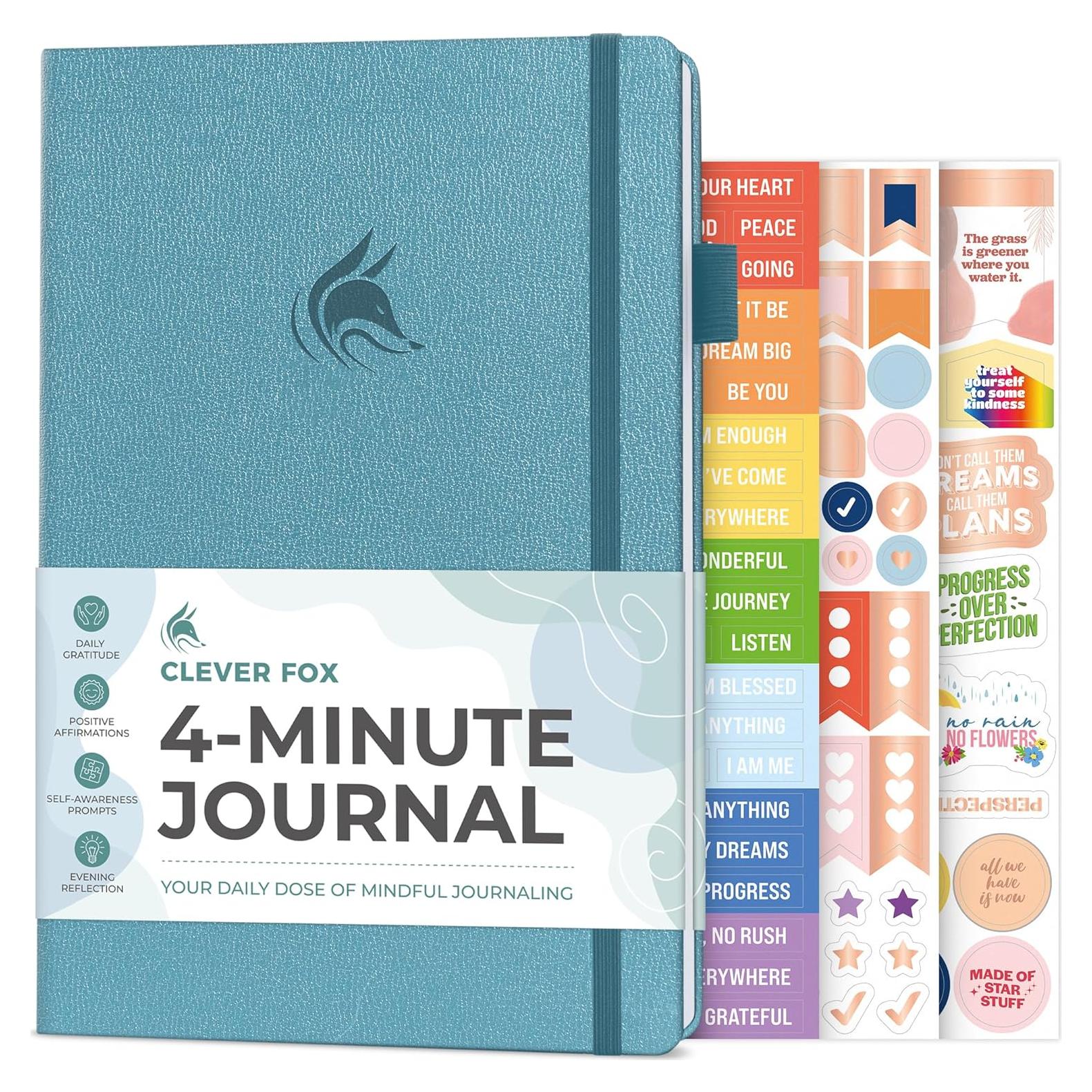 Diario de Positividad Clever Fox A5 Aguamarina - 4 Minutos