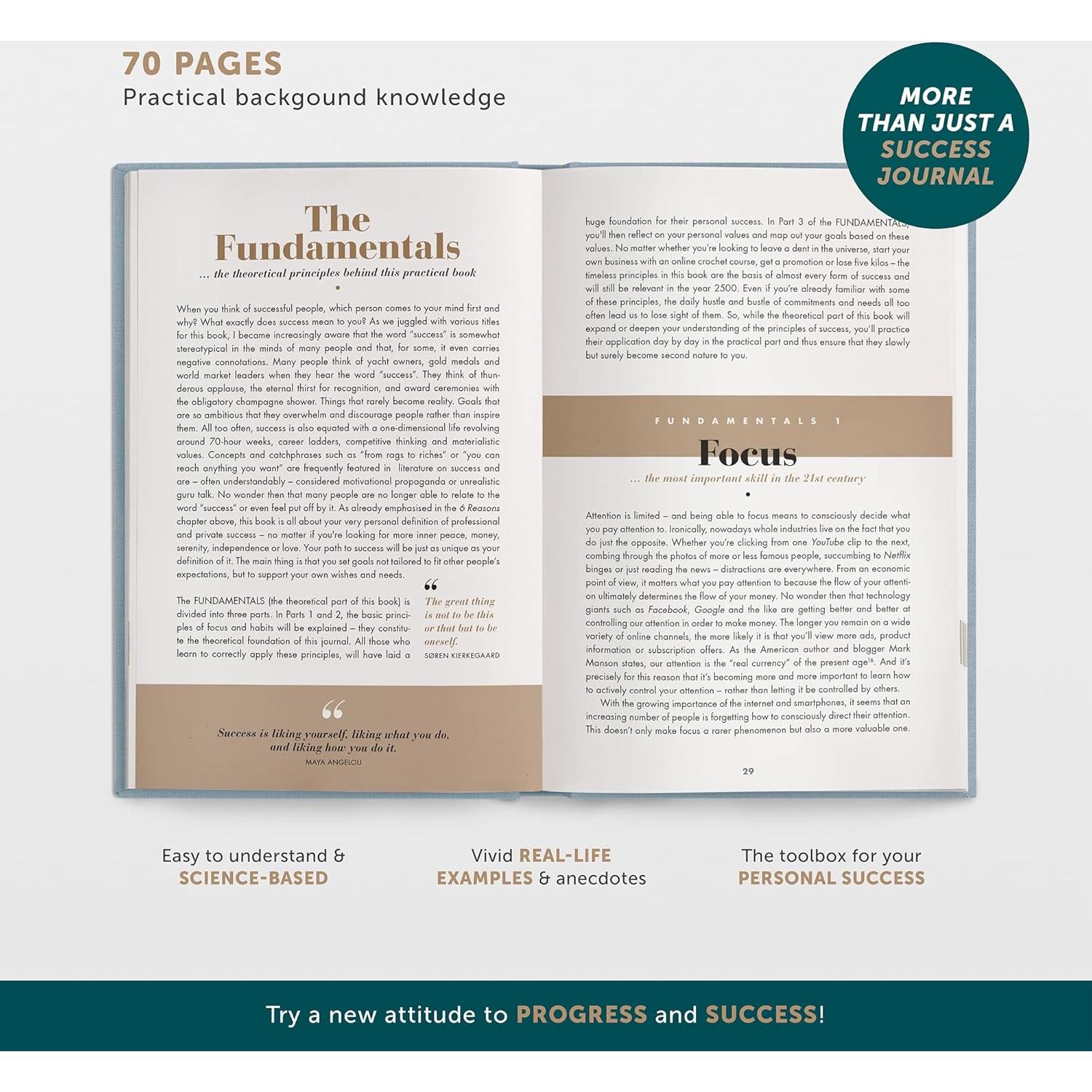 Diario de Éxito 6 Minutos UrBestSelf A5 Sin Fecha Azul