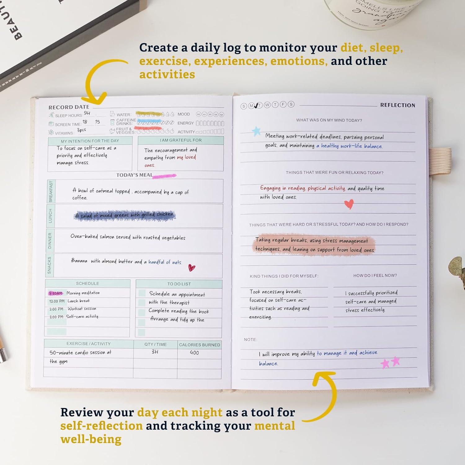 Diario de Salud Mental Zorblinx Beige - 91 Días de Reflexión