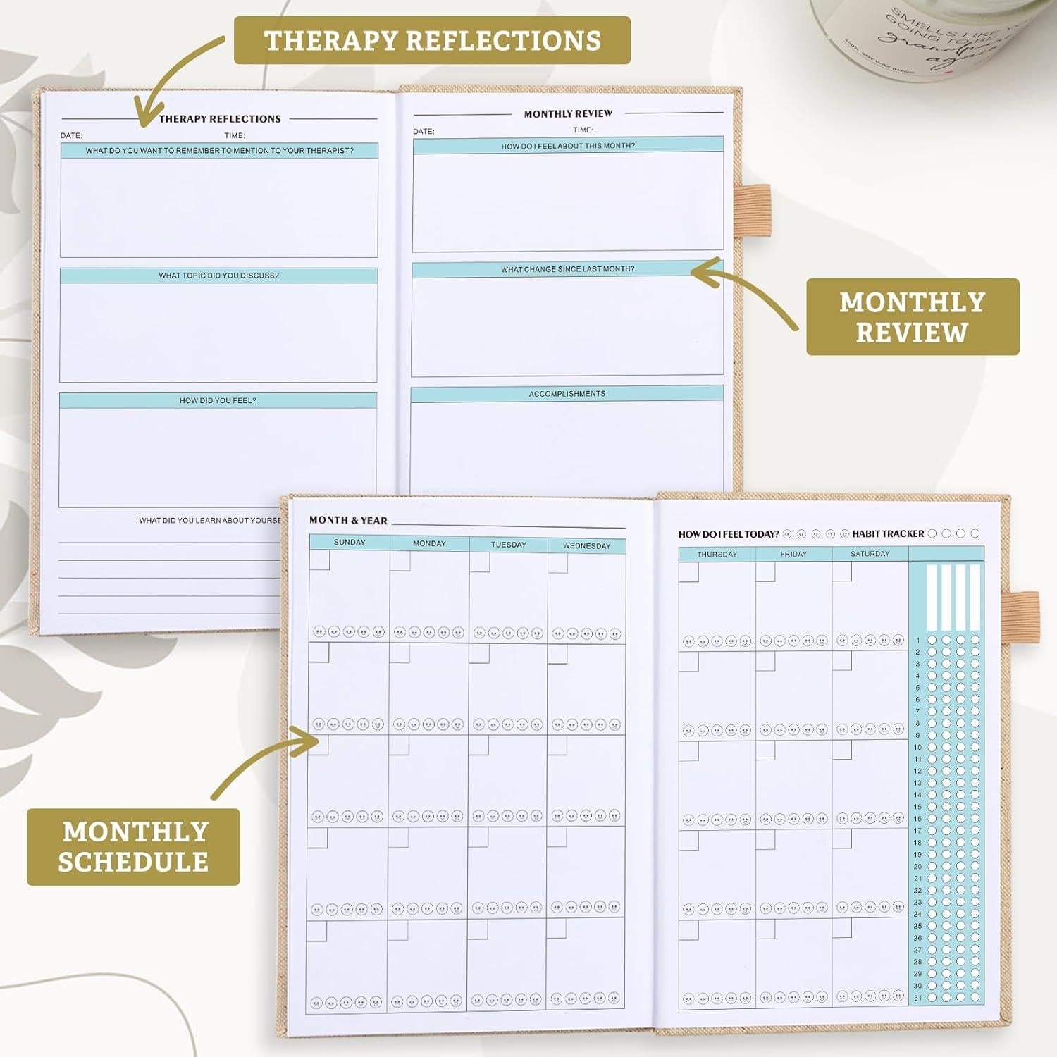 Diario de Salud Mental Zorblinx Beige - 91 Días de Reflexión