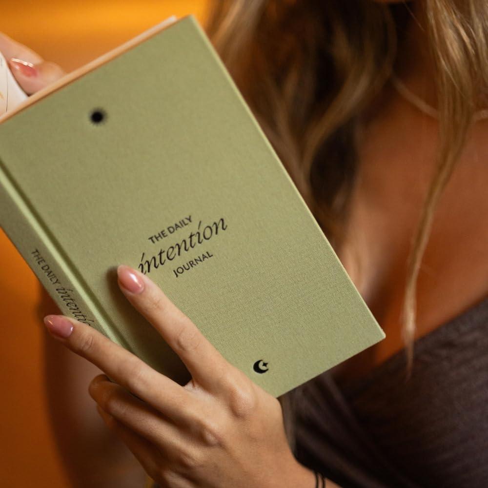The Daily Intention Journal® - Inspirational Gratitude Motivation Reflection Manifestation Mindfulness Daily Journal - Eco-Friendly and Plastic-Free - Mantra® Brand