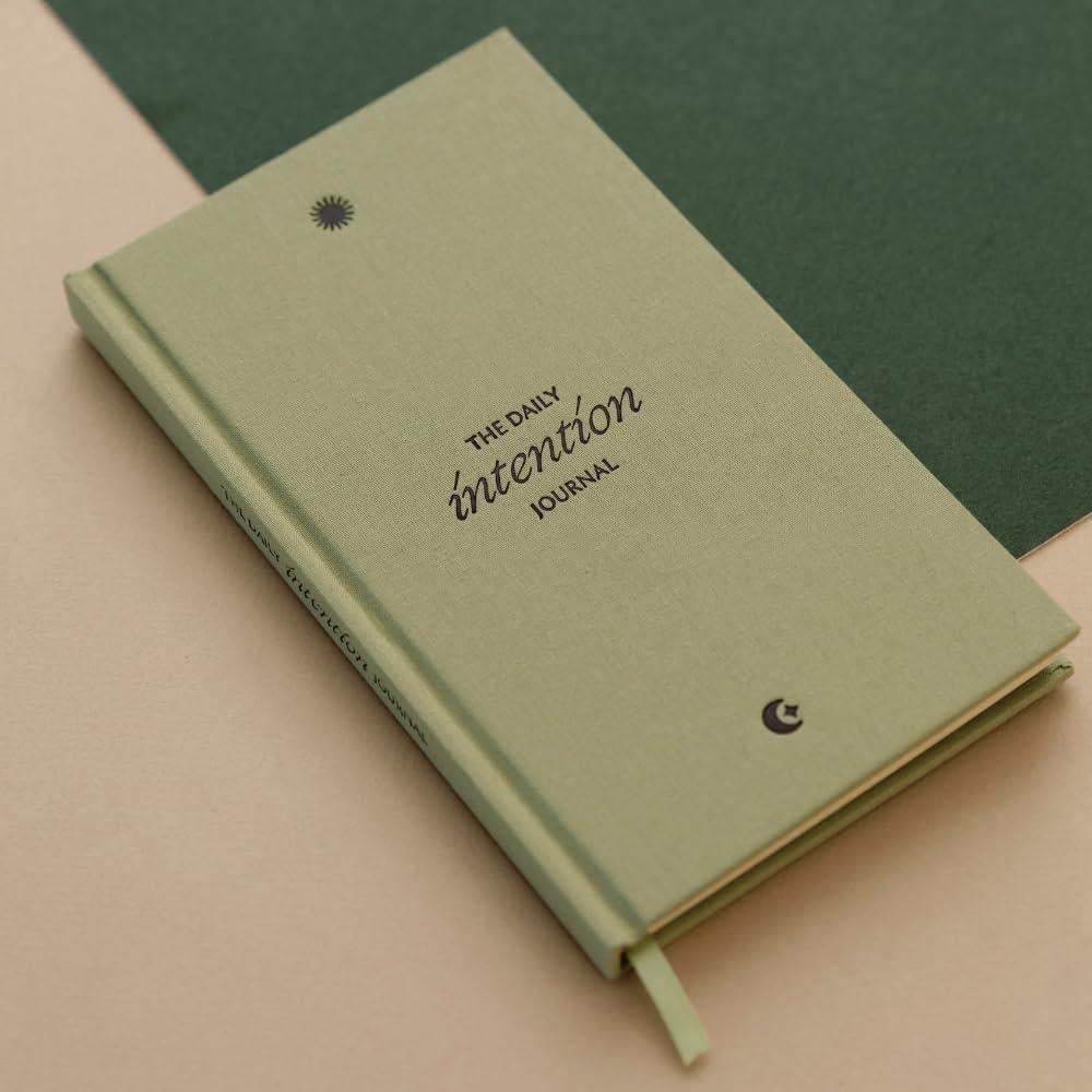 The Daily Intention Journal® - Inspirational Gratitude Motivation Reflection Manifestation Mindfulness Daily Journal - Eco-Friendly and Plastic-Free - Mantra® Brand