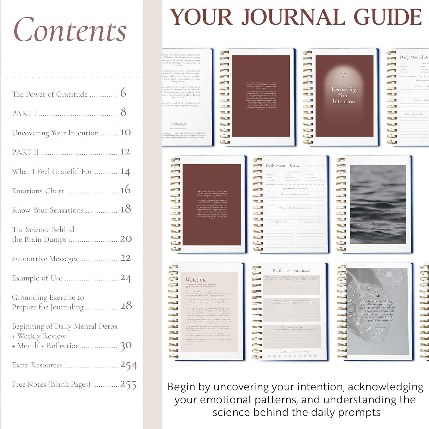 Diario de Salud Mental Growthedge | Indicaciones Guiadas 12 Semanas