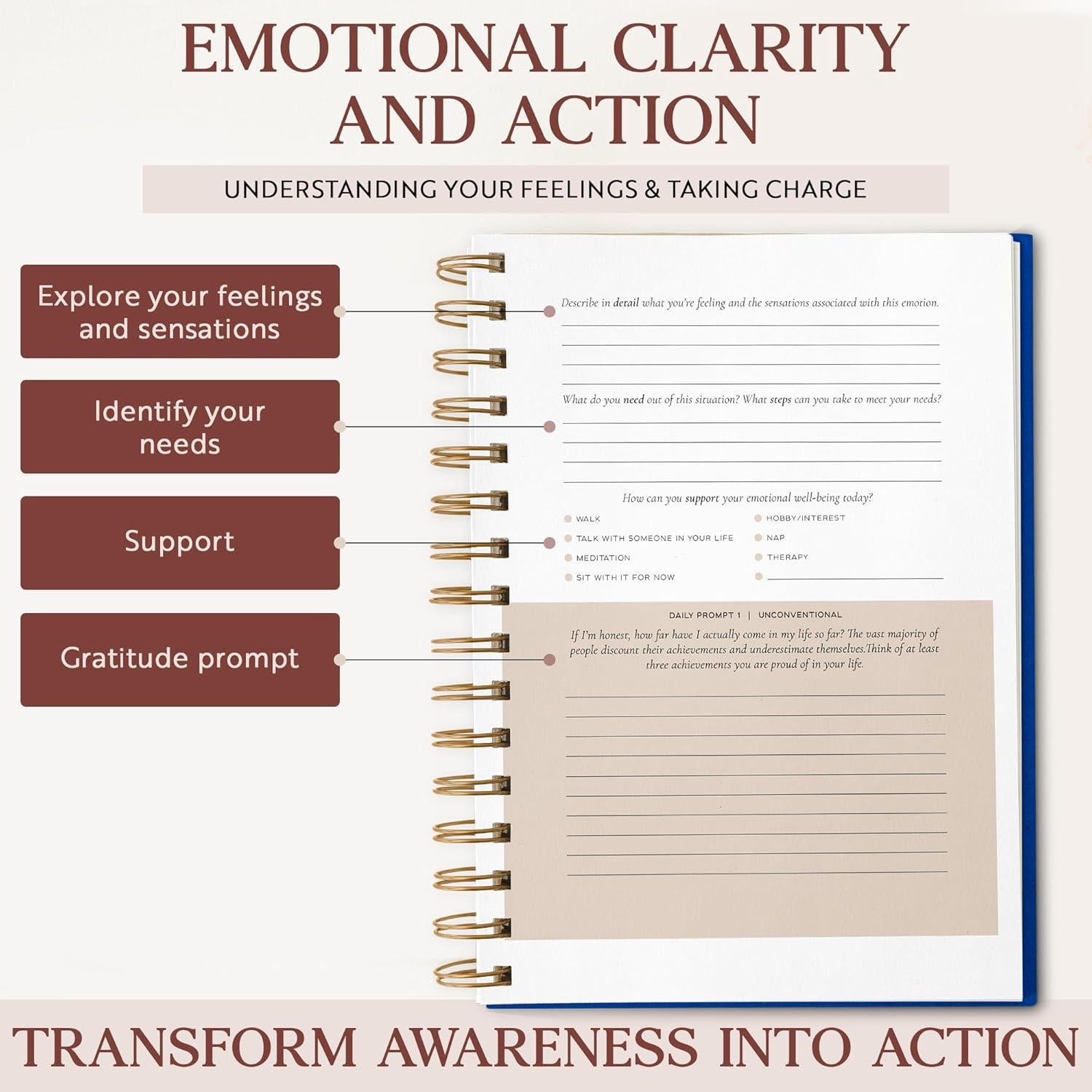 Diario de Salud Mental Growthedge | Indicaciones Guiadas 12 Semanas