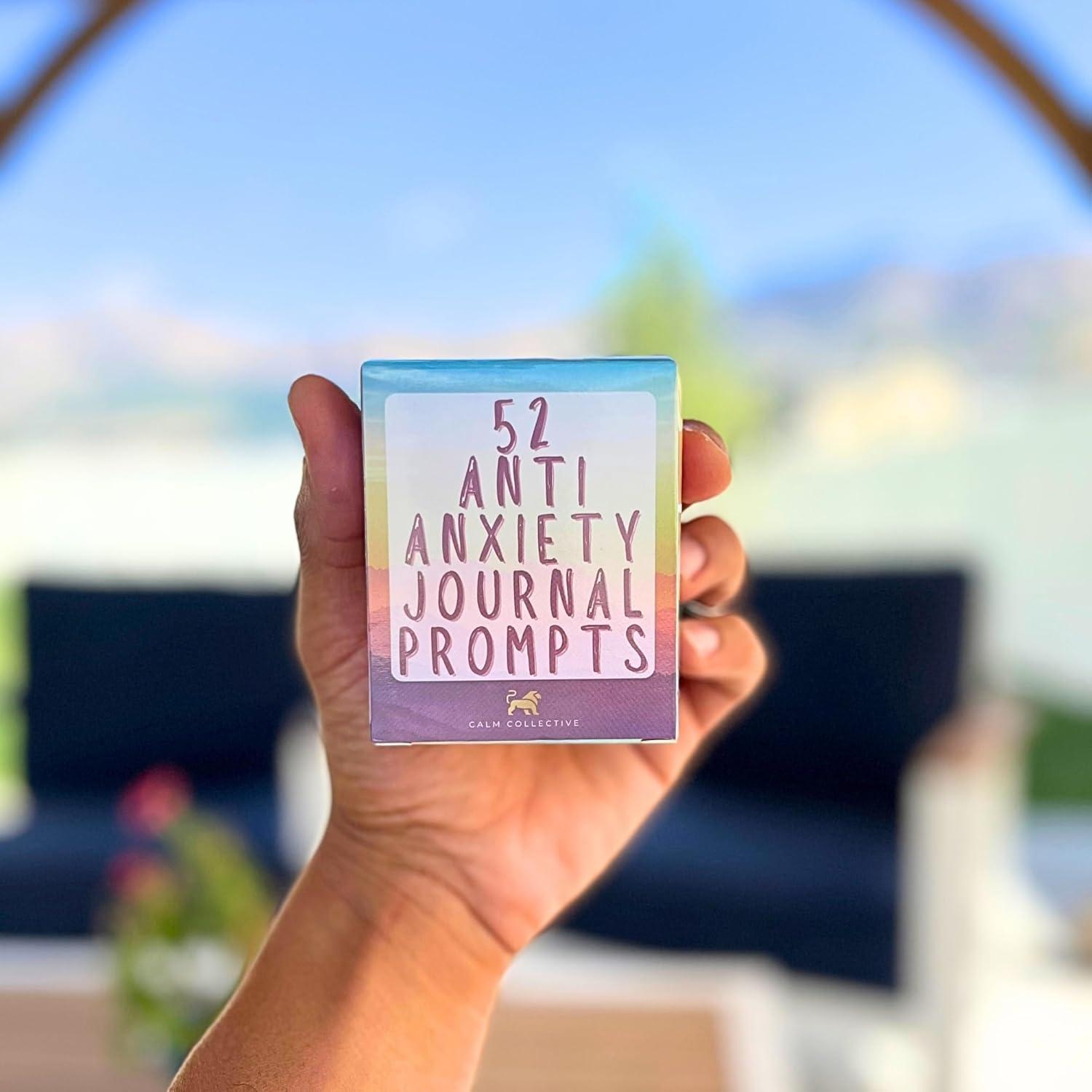 Tarjetas de Diario Anti-Anxiety Calm Collective - 52 Prompts CBT