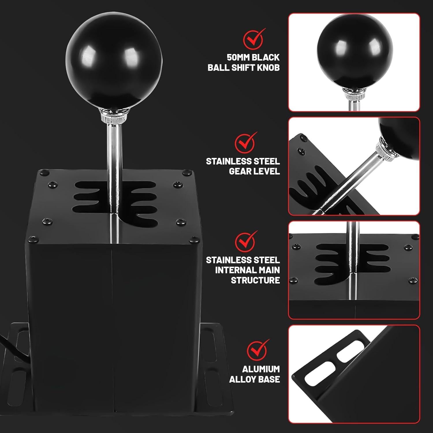 Simulador USB Shifter XUZHONG 6+R para Logitech y Thrustmaster