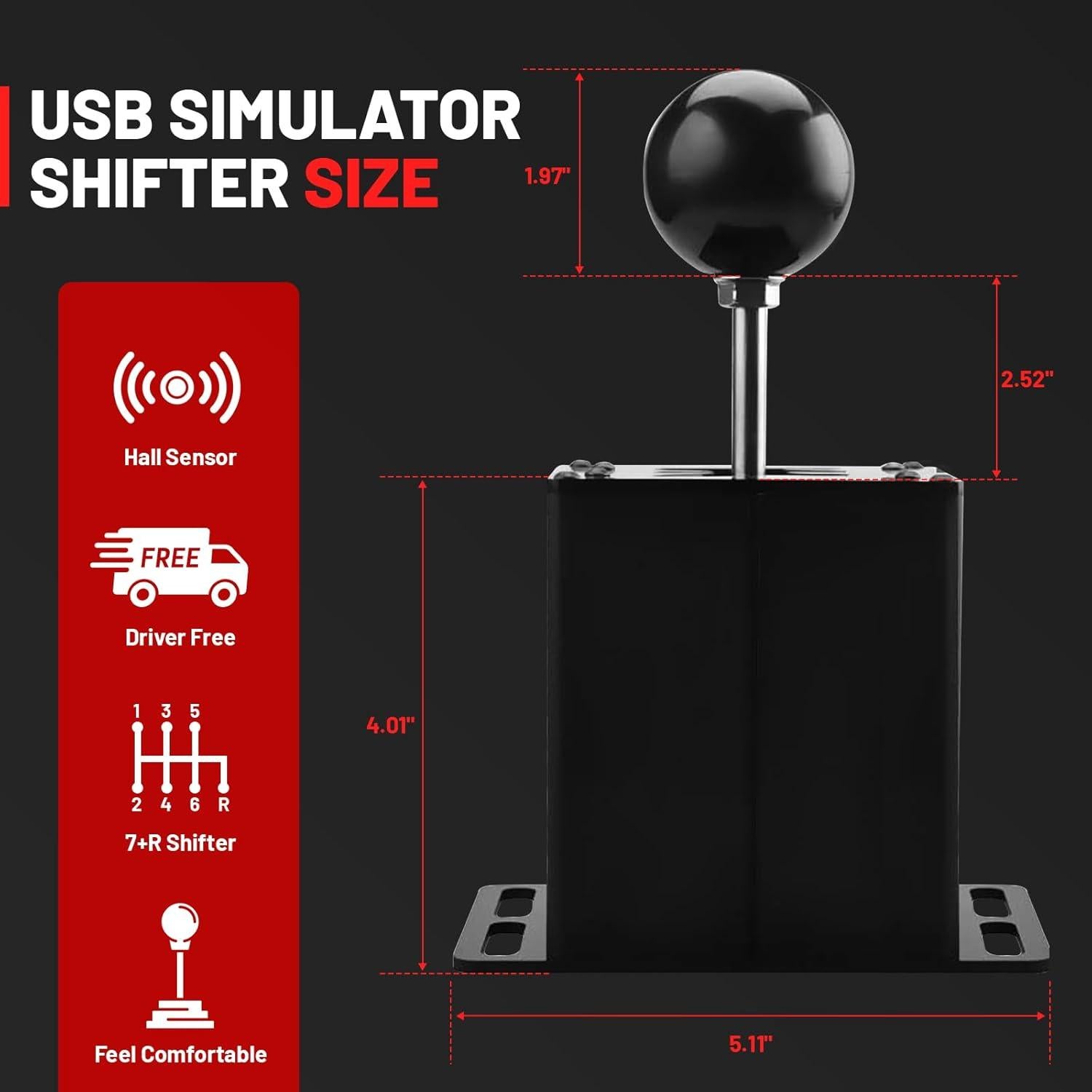 Simulador USB Shifter XUZHONG 6+R para Logitech y Thrustmaster