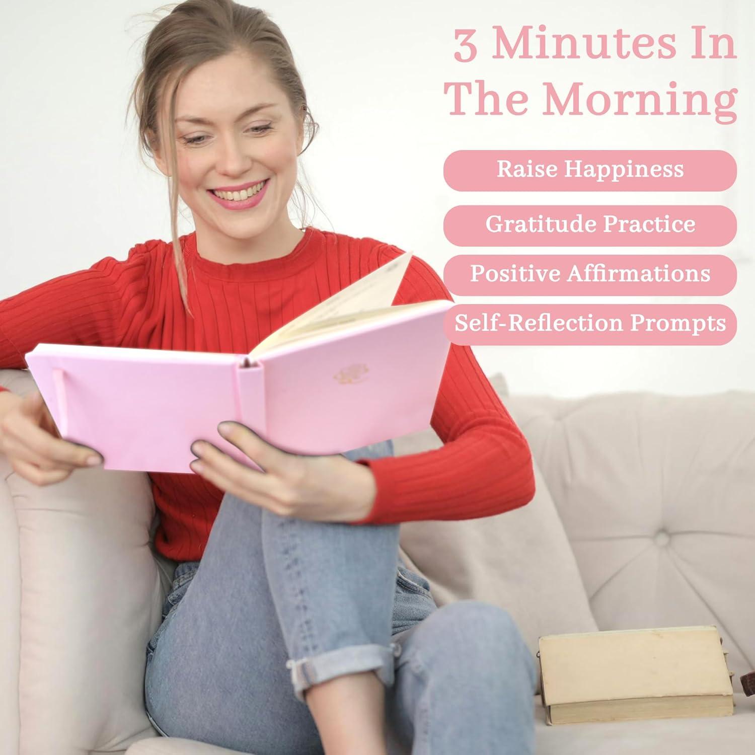 Diario de Gratitud Yoment Rosa - Cuidado Personal 21.6x14 cm