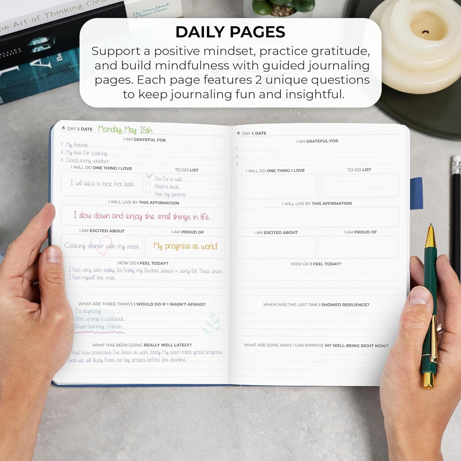 Diario de Autoamor Clever Fox A5 Azul Místico - 180 Días de Reflexión