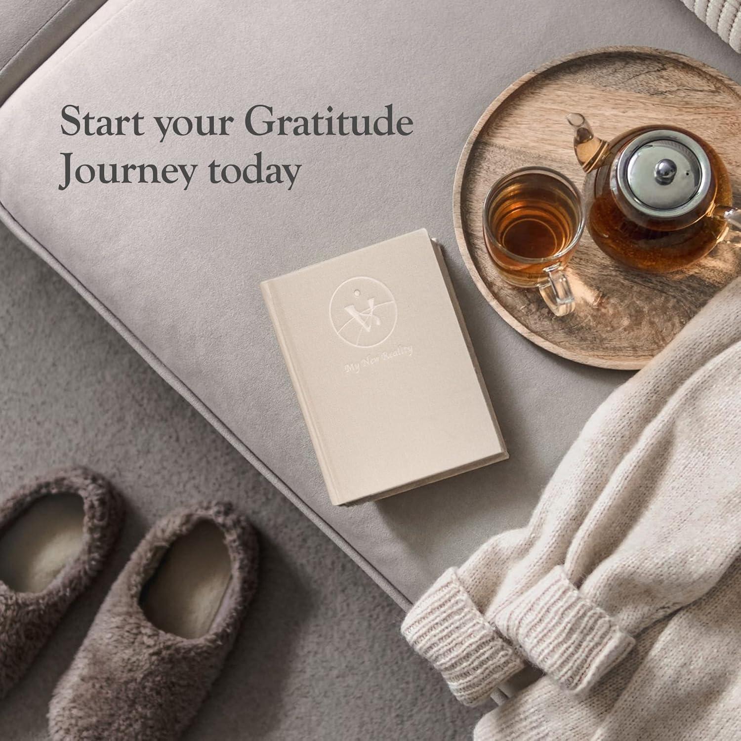 Diario de Gratitud Guiado Mi Nueva Realidad A5 Tapa Dura Lino