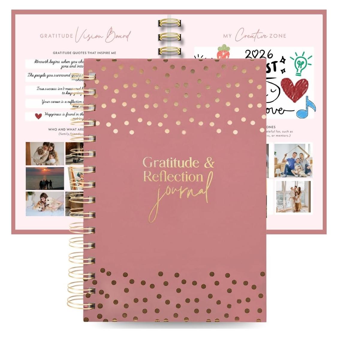 Diario de Gratitud A5 Rosa - Shine Sparkle Slay 2025