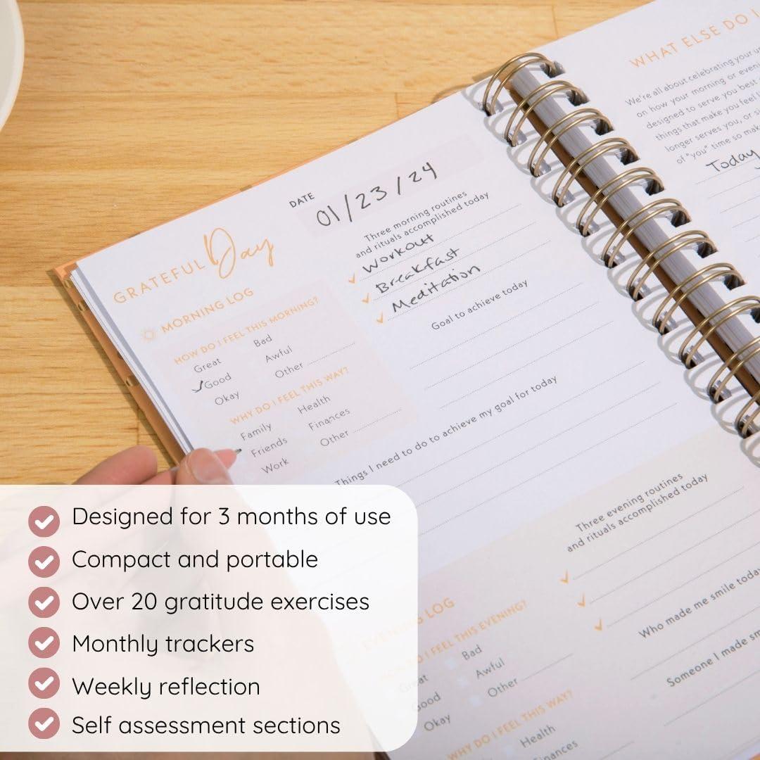 Diario de Gratitud A5 Rosa - Shine Sparkle Slay 2025