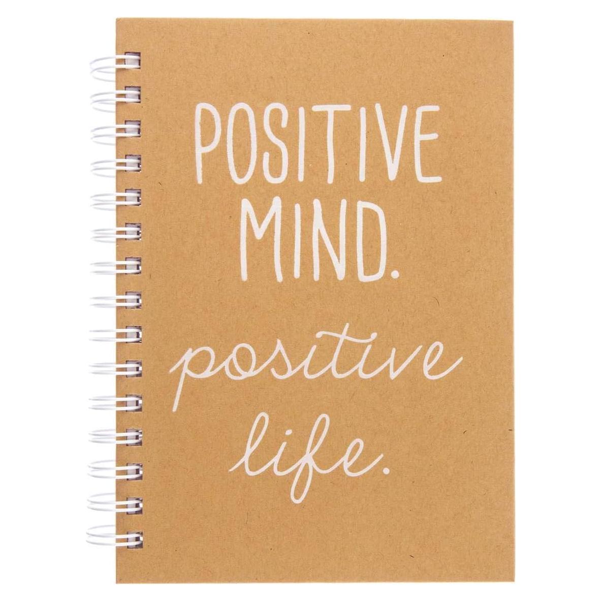 Diario Tapa Dura Graphique Mente Positiva 160 Páginas 15.88x20.96cm