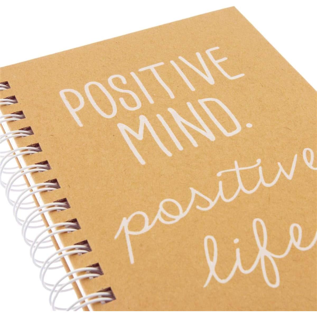 Diario Tapa Dura Graphique Mente Positiva 160 Páginas 15.88x20.96cm